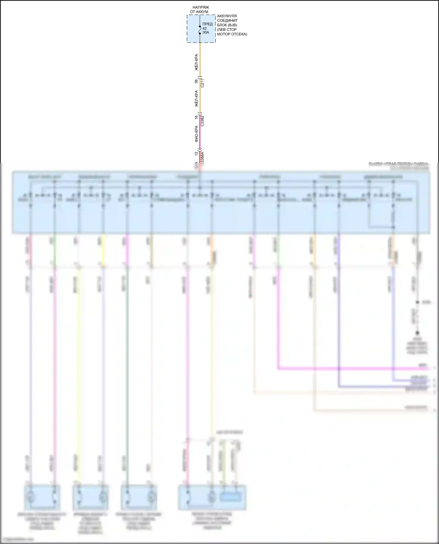 MKS Lincoln I рестайлинг (2012-2016): Электросхема сиденья с электроприводом для пассажиров, 14-сторонняя (1 из 2) 