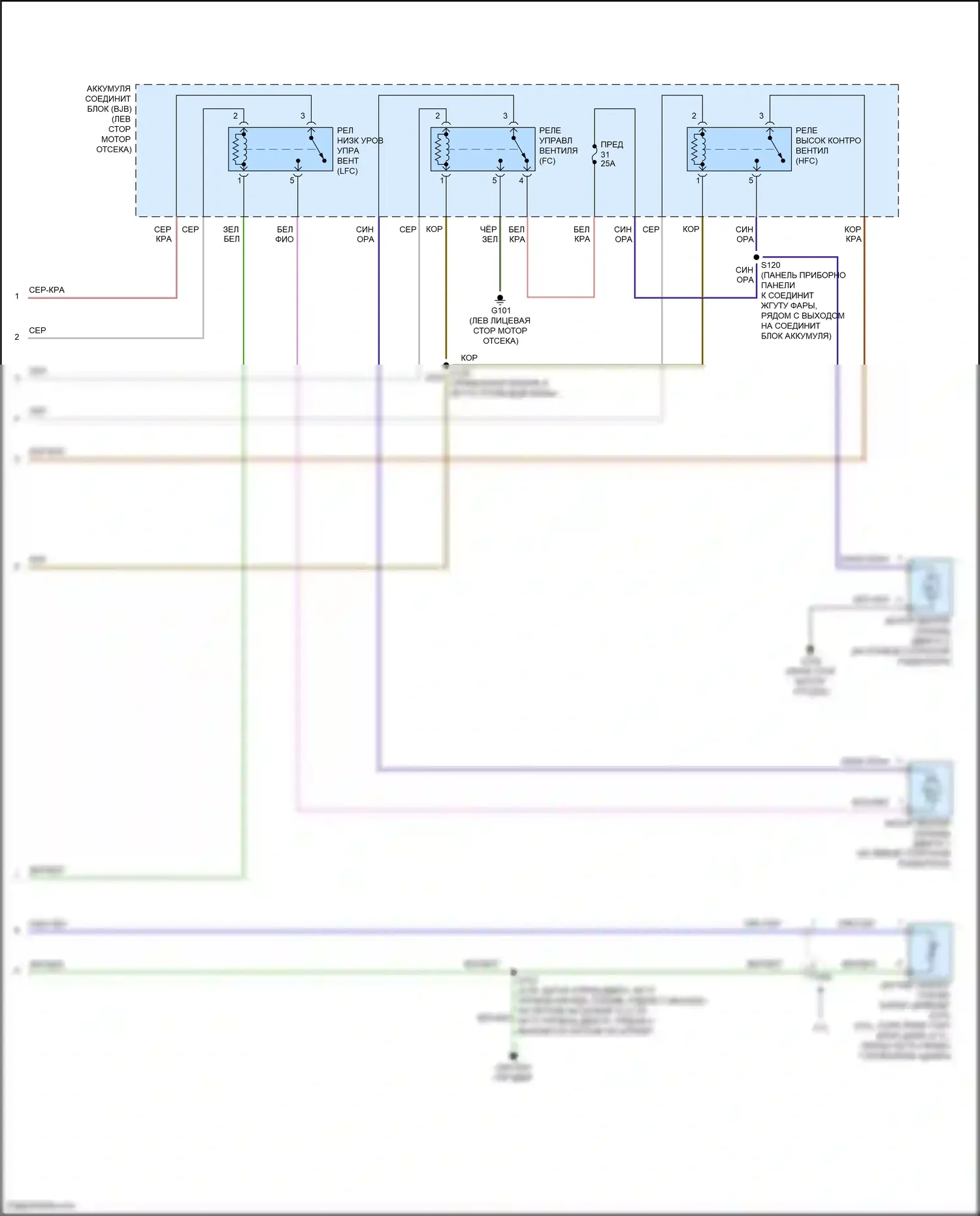 MKS Lincoln I рестайлинг (2012-2016): Электросхема вентилятора охлаждения (2 из 2) 