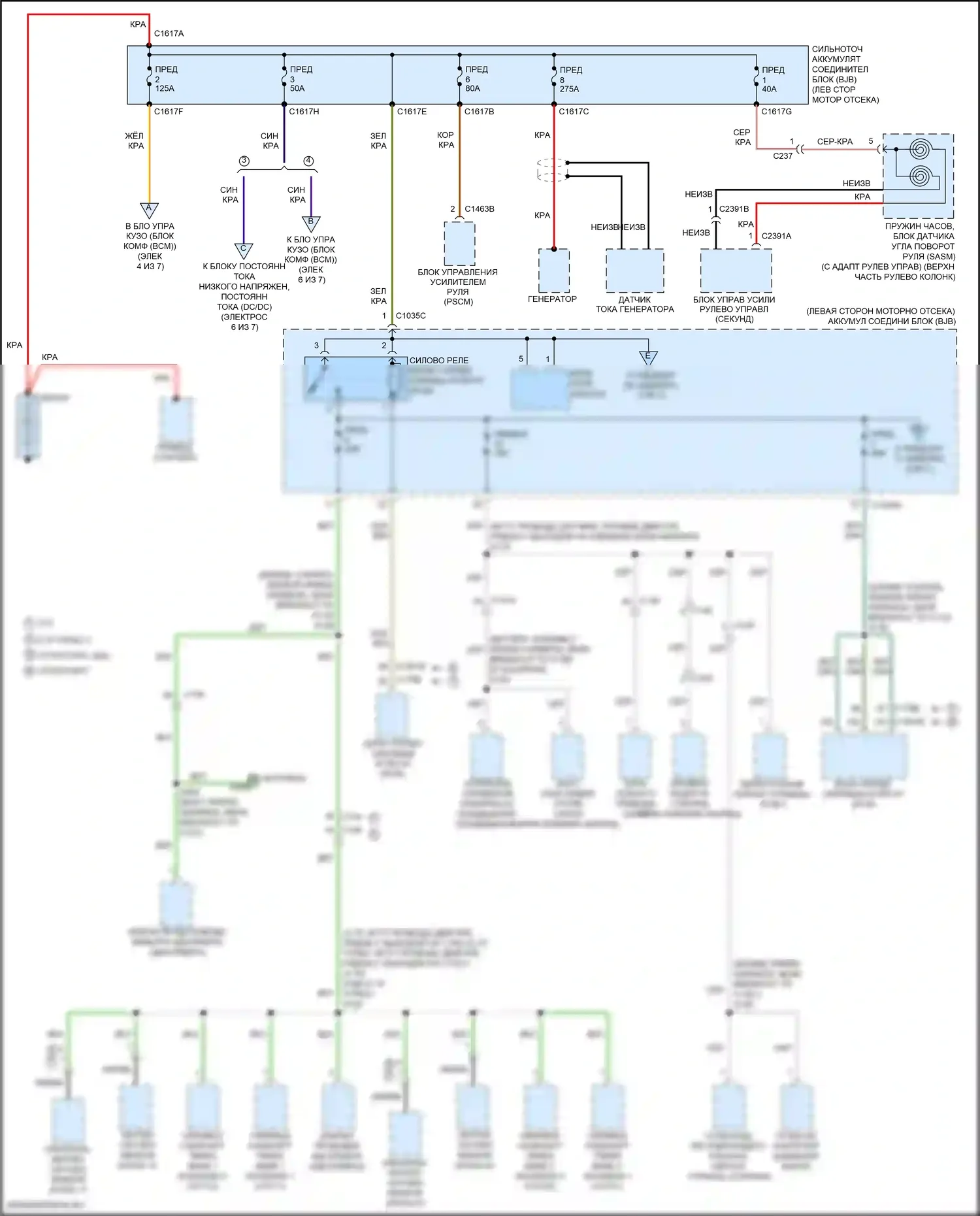 MKX Lincoln II (2015-2018): Электросхема блока предохранителей реле (1 из 7) 