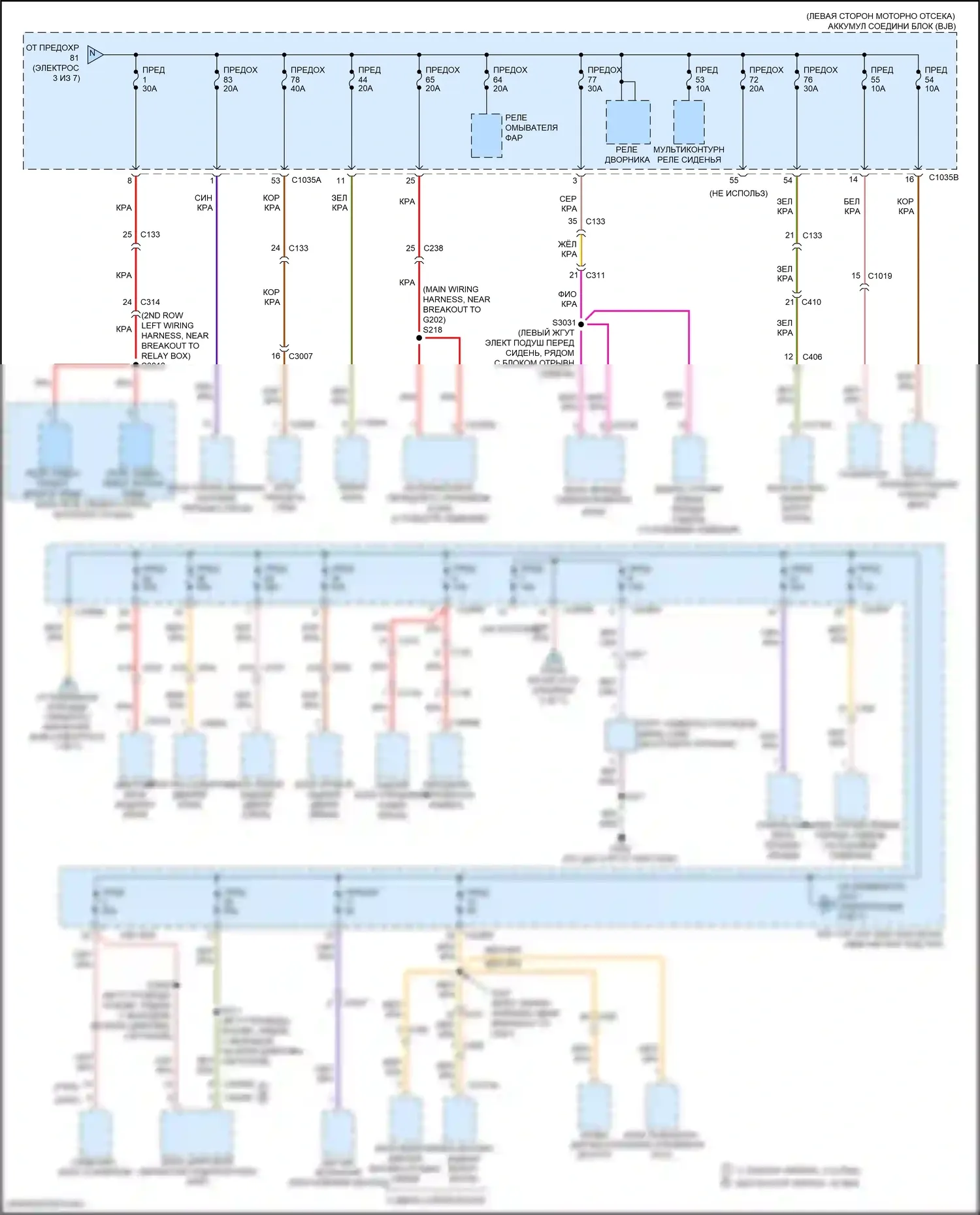 MKX Lincoln II (2015-2018): Электросхема блока предохранителей реле (4 из 7) 