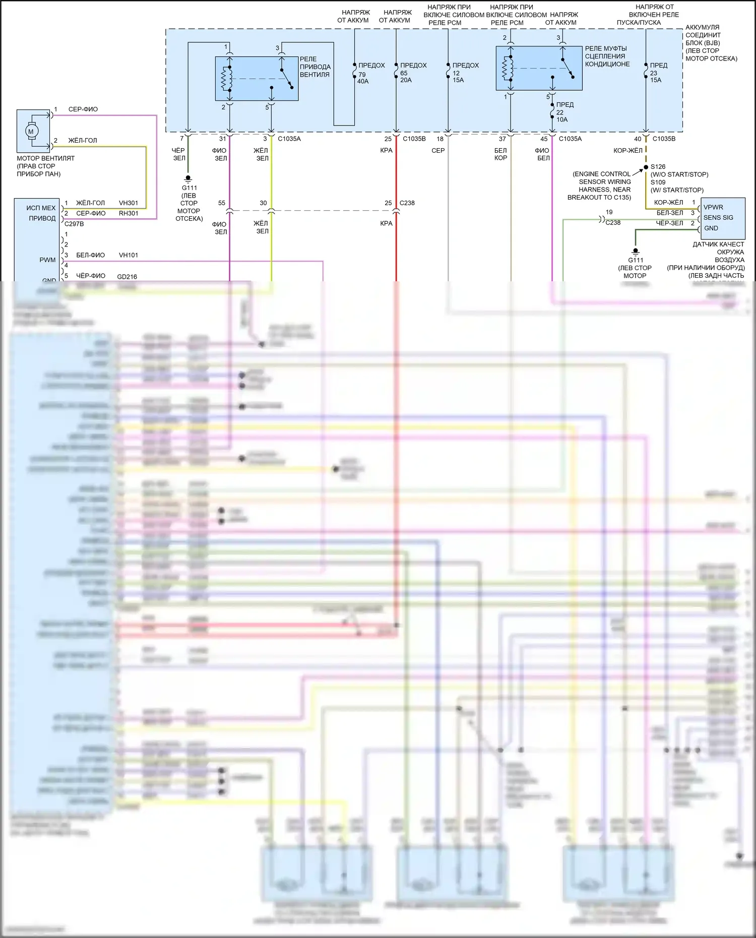 MKX Lincoln II (2015-2018): Электросхема климат контроля (1 из 3) 