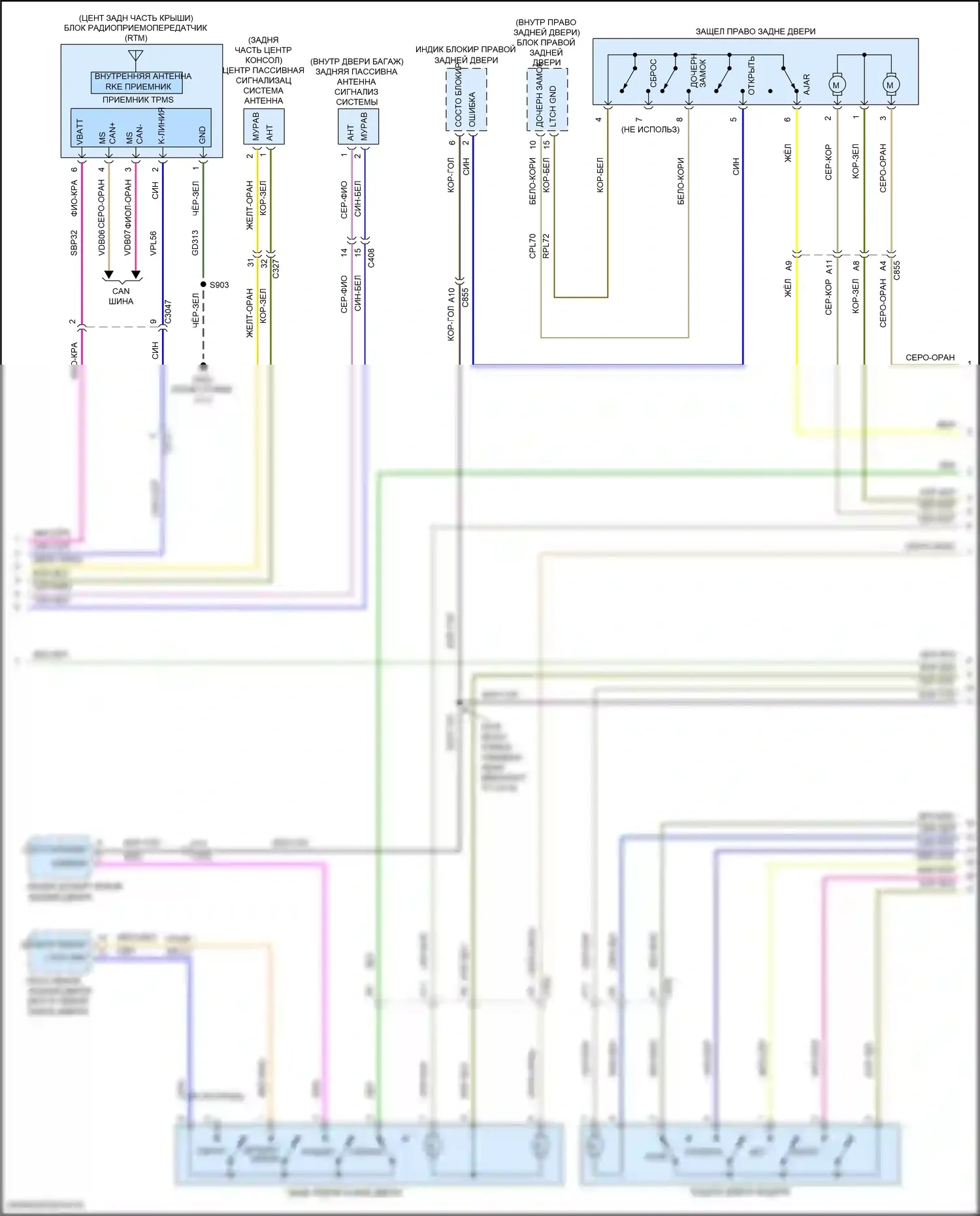 MKX Lincoln II (2015-2018): Сигнализации электросхема (3 из 5) 