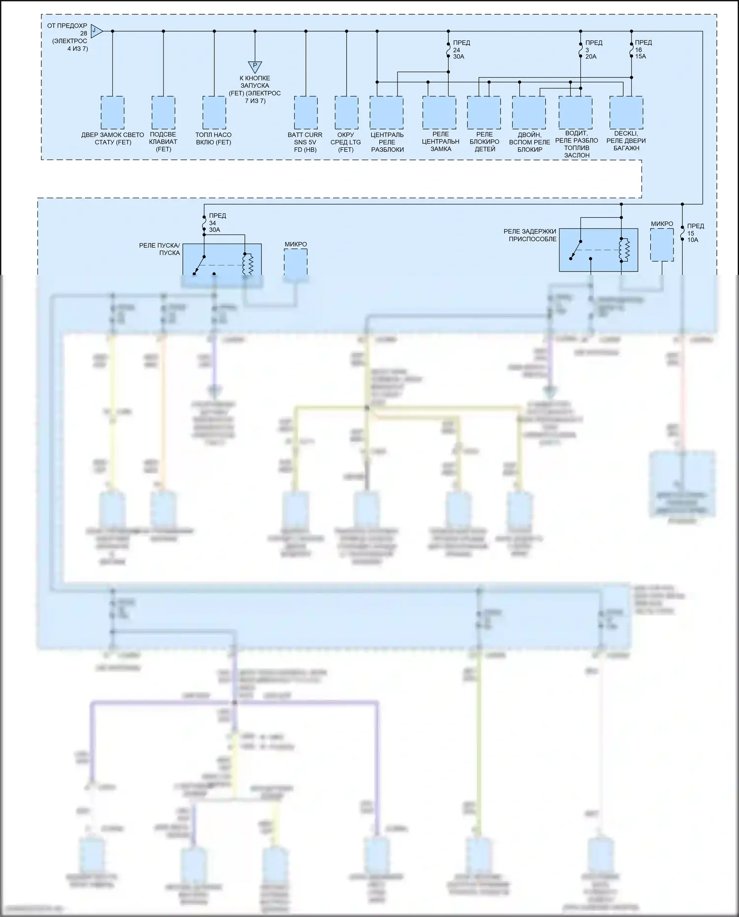 MKZ Lincoln II рестайлинг (2016-2020): Электросхема блока предохранителей реле, гибридного (5 из 7) 