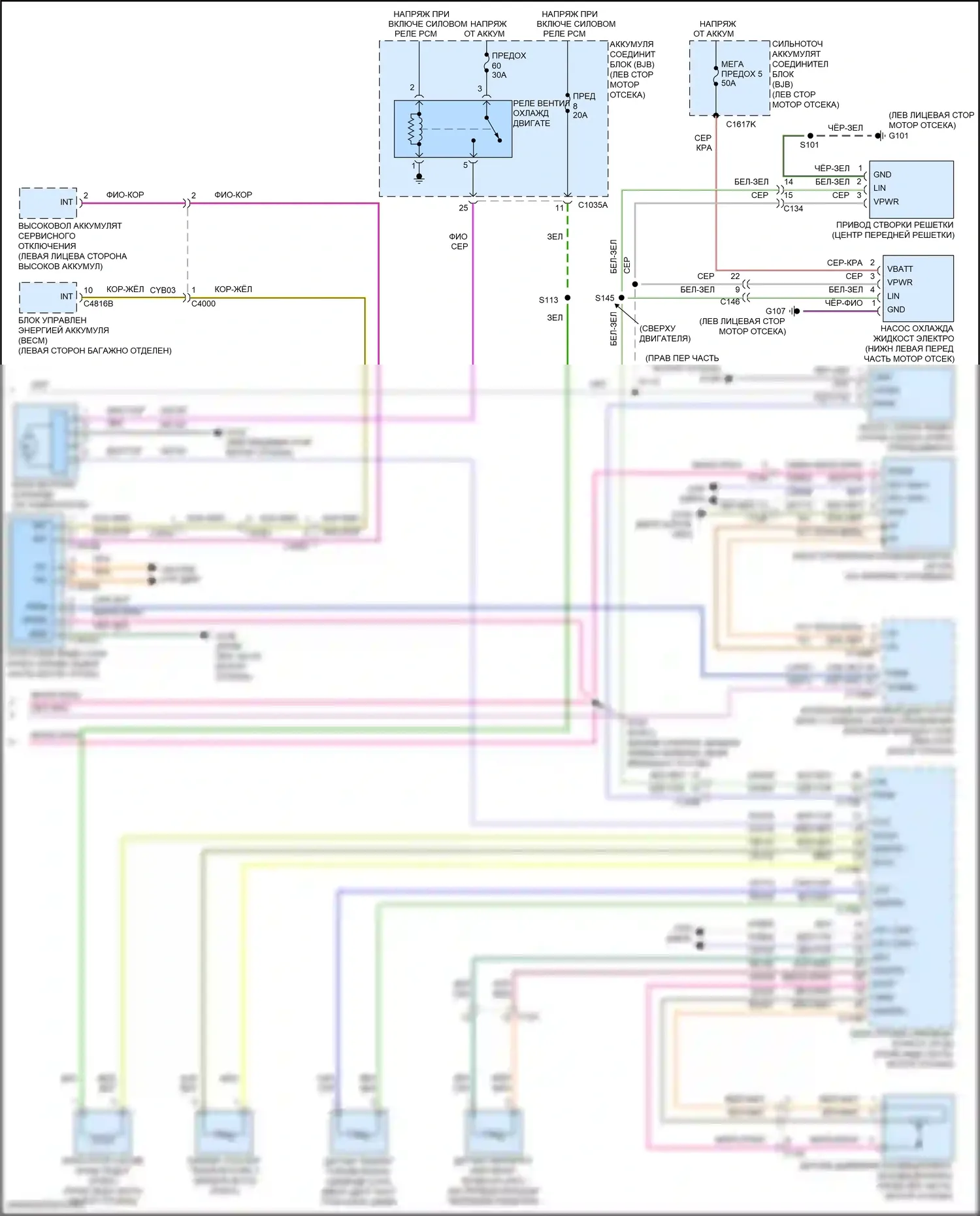 MKZ Lincoln II рестайлинг (2016-2020): Электросхема климат контроля, гибрид (3 из 3) 