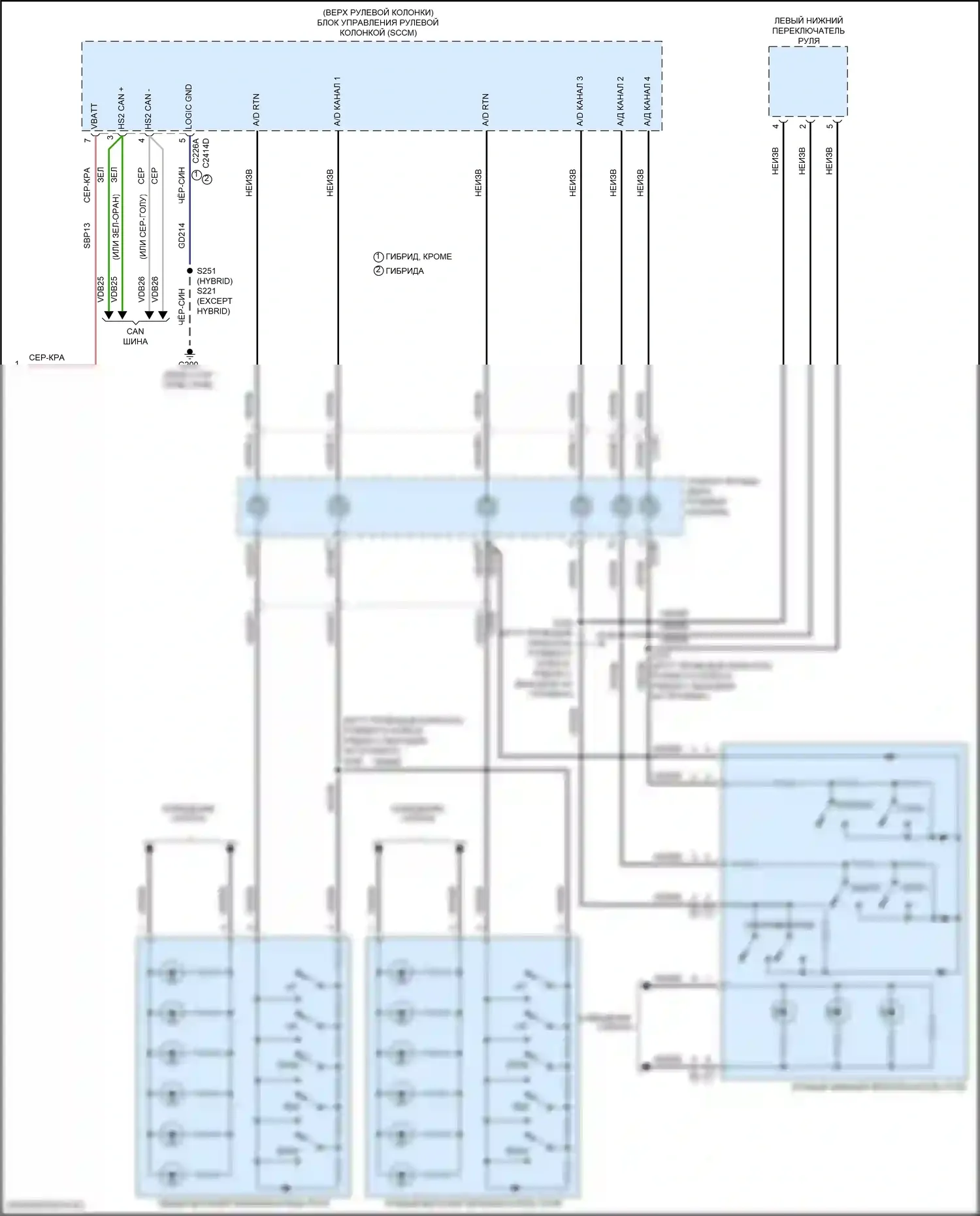 MKZ Lincoln II рестайлинг (2016-2020): Электросхема базовой магнитолы (4 из 4) 