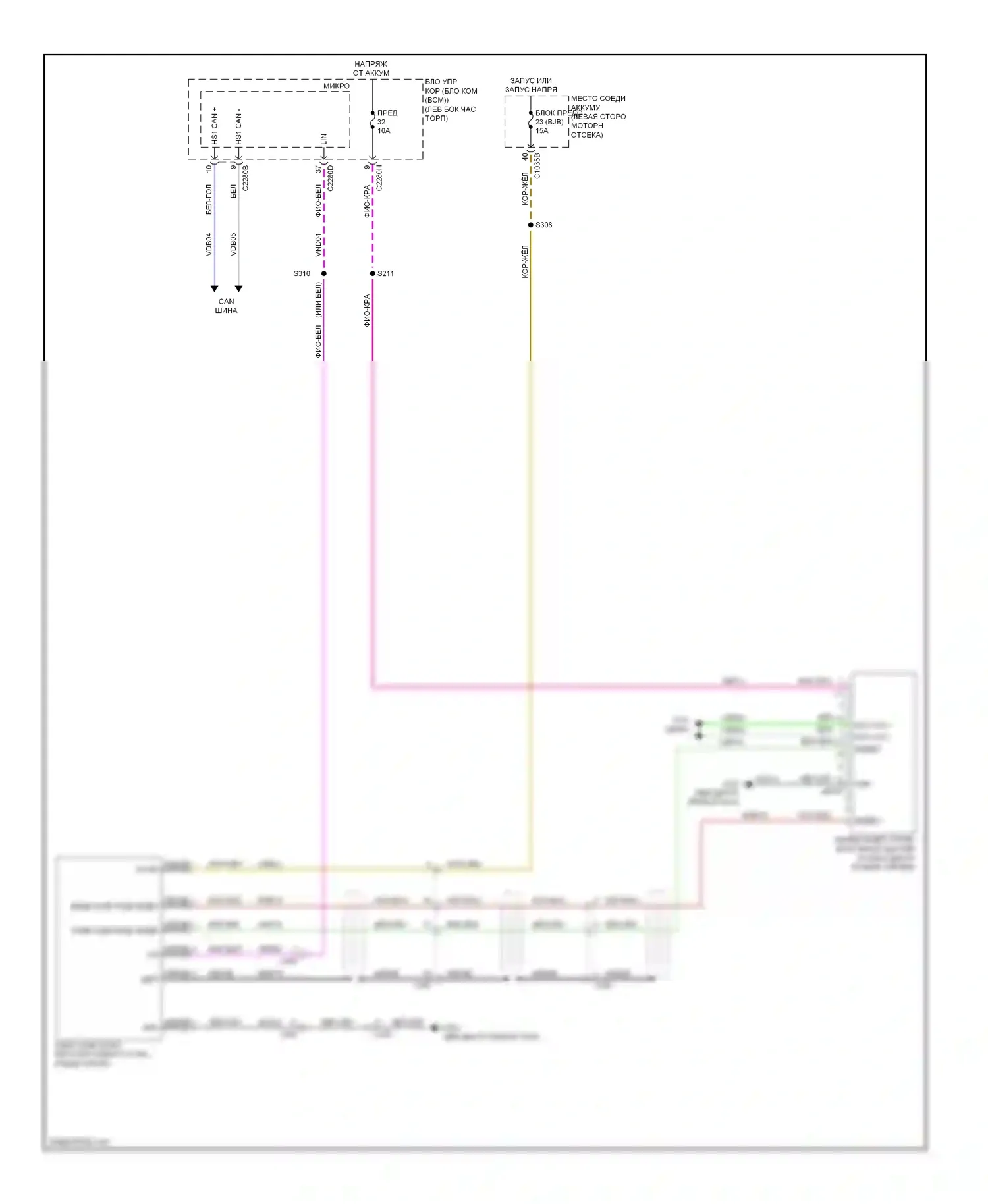 MKZ Lincoln II (2012-2016): Электросхема камеры заднего вида, гибридный 4,2-дюймовый дисплей 