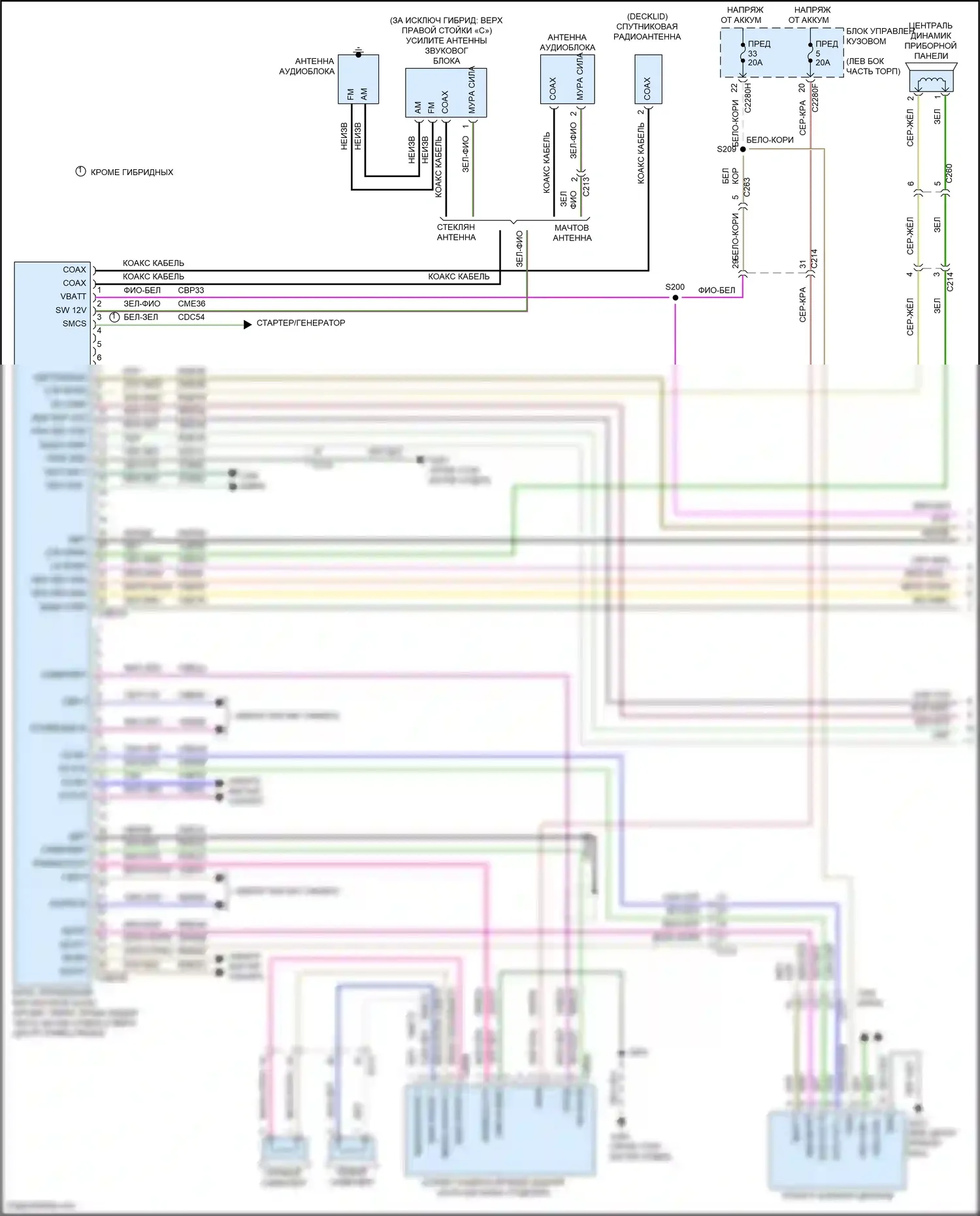 MKZ Lincoln II (2012-2016): Электросхема навигации, без thx (1 из 3) 