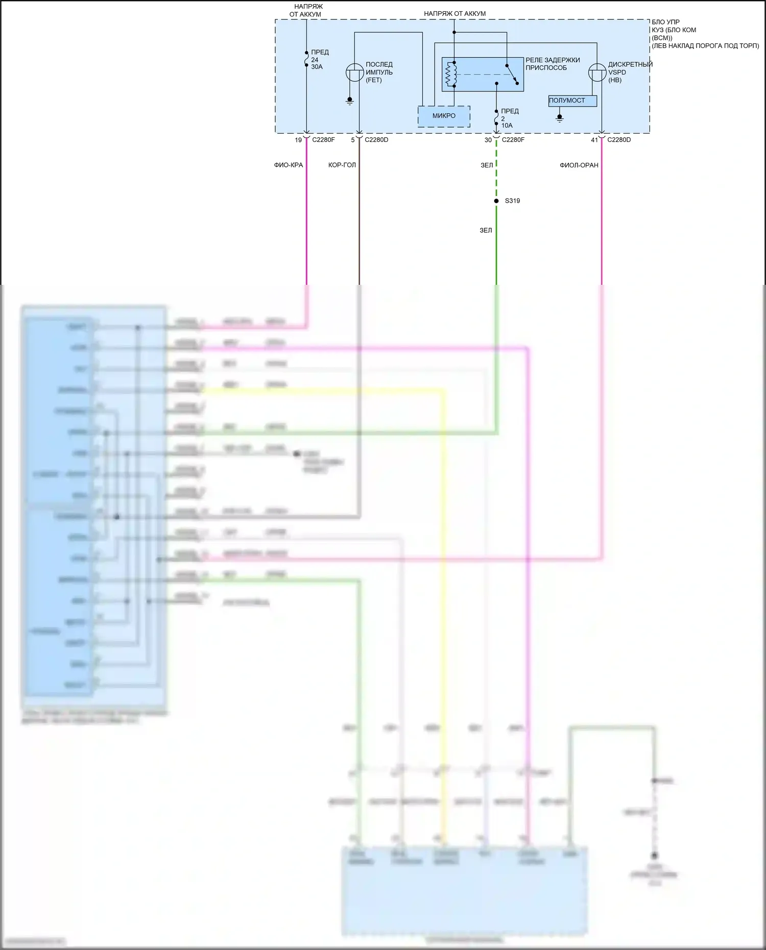 Nautilus Lincoln I (2018-2024): Электросхема складной крыши/люка 