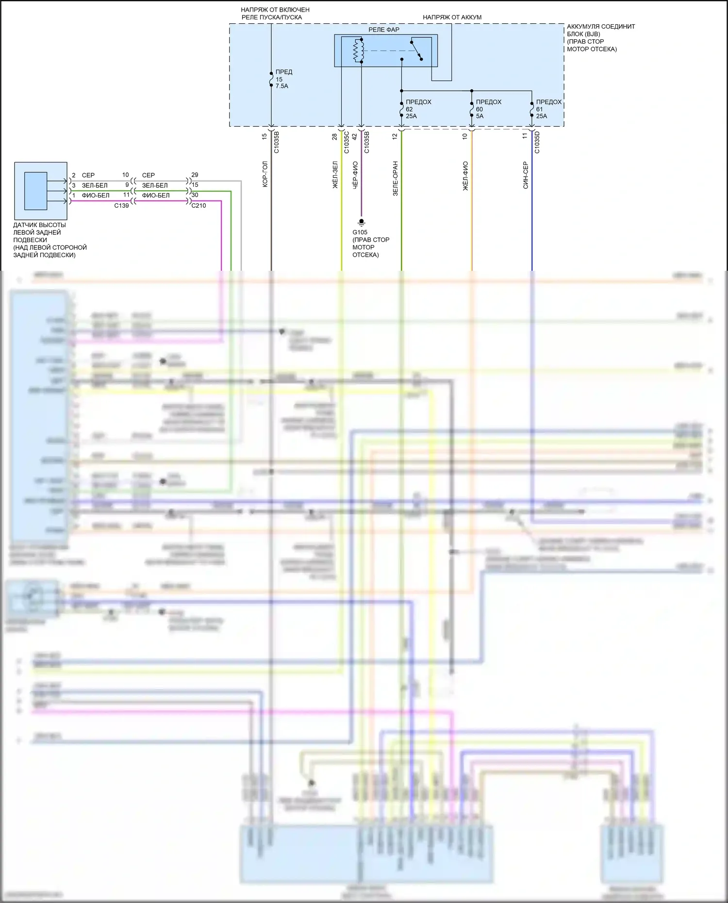 Navigator Lincoln IV (2017-2022): Электросхема фар (3 из 4) 