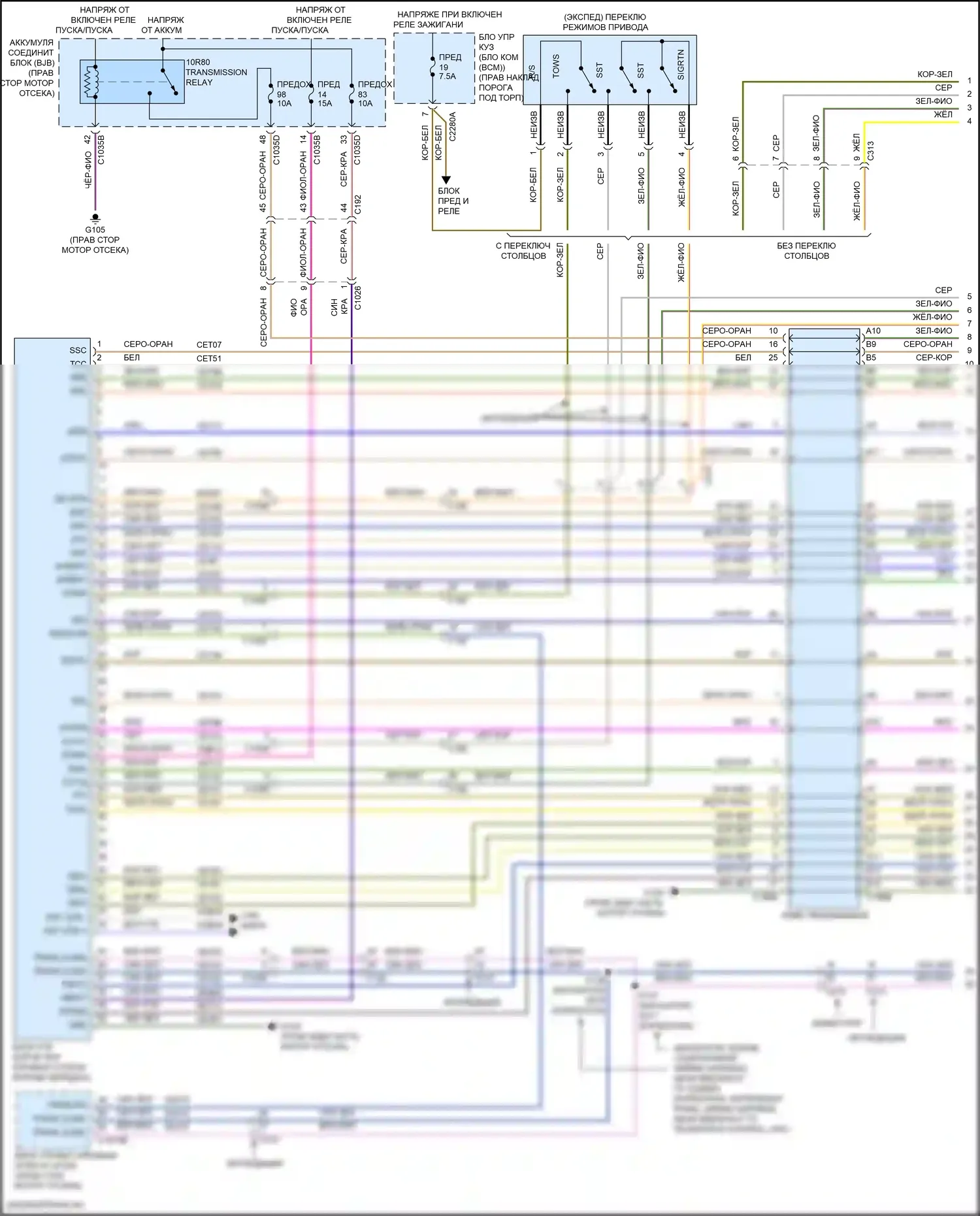 Navigator Lincoln IV (2017-2022): Электросхема автоматической коробки передач (1 из 3) 