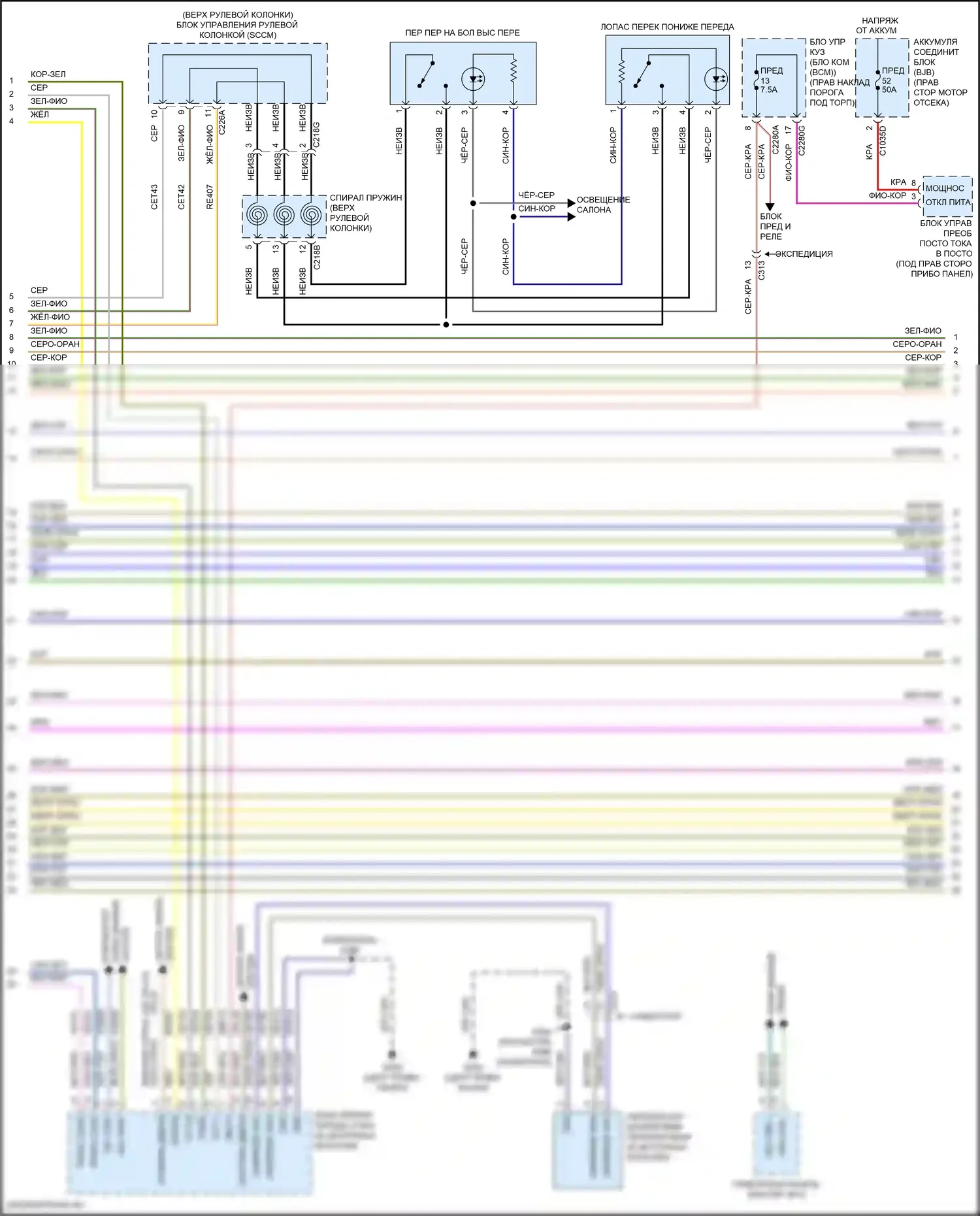 Navigator Lincoln IV (2017-2022): Электросхема автоматической коробки передач (2 из 3) 