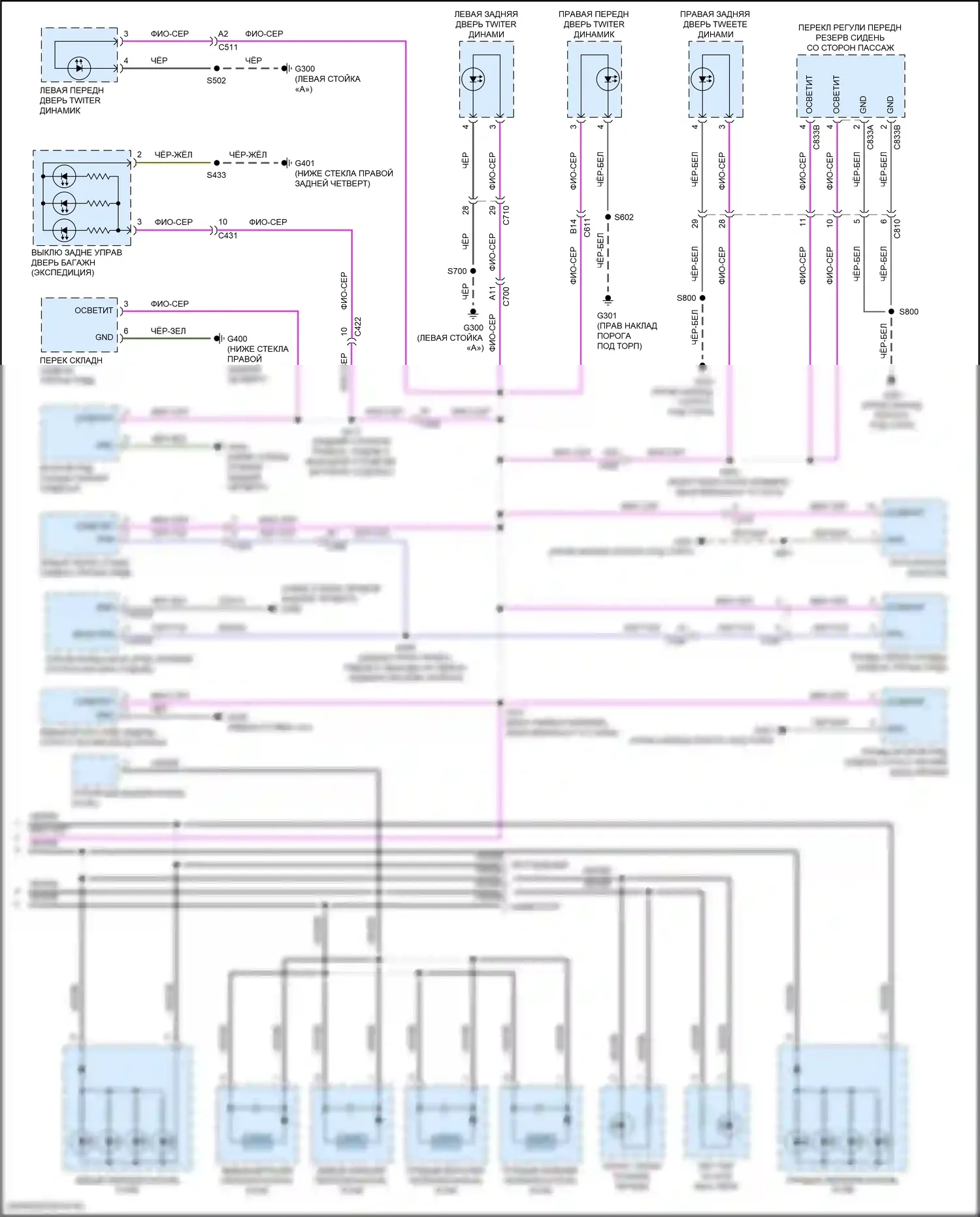 Navigator Lincoln IV (2017-2022): Электросхема подсветки приборной панели (3 из 3) 