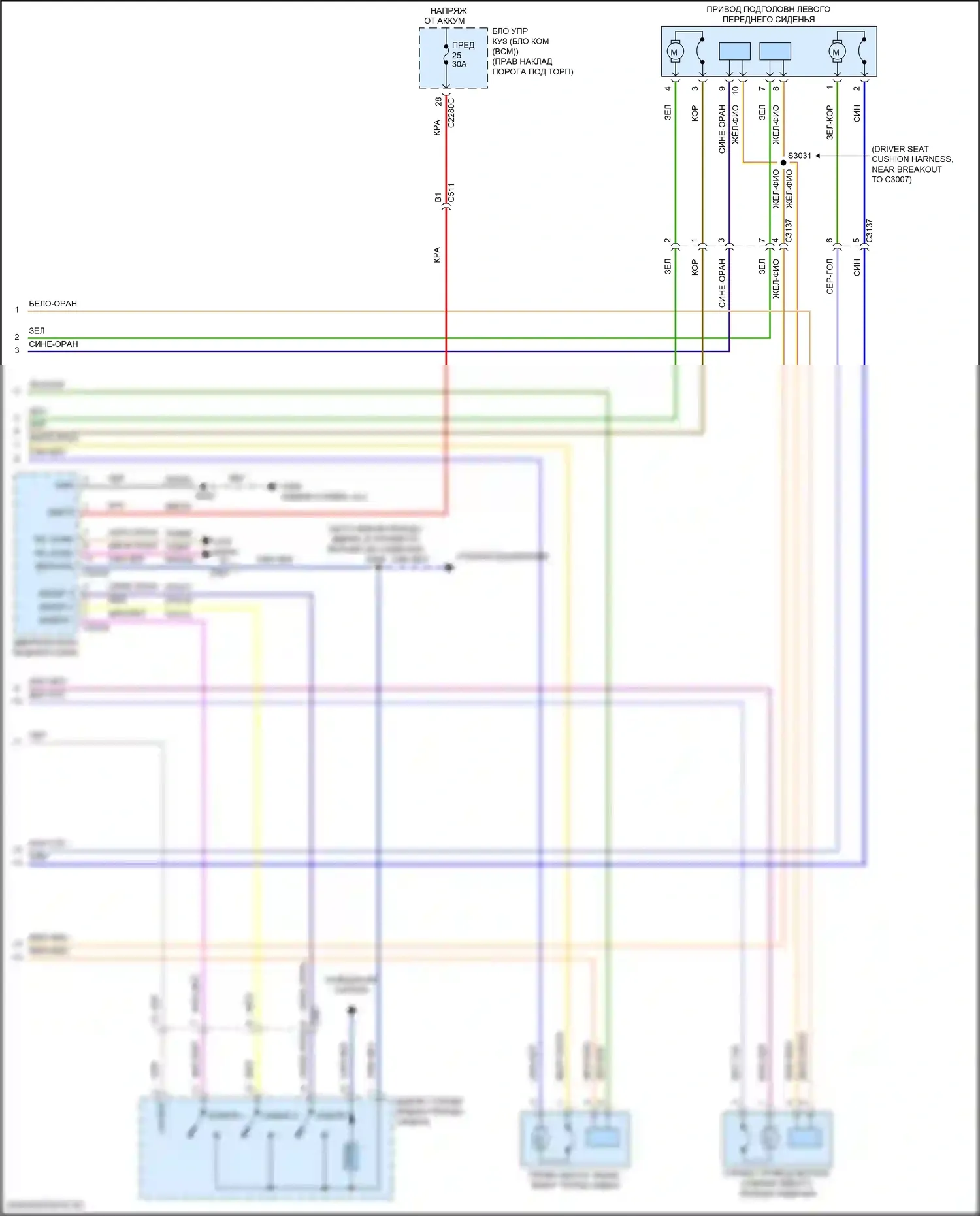 Navigator Lincoln IV (2017-2022): Электросхема сиденья памяти водителя (2 из 2) 