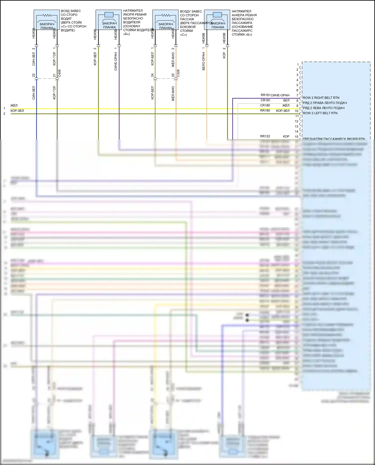 Navigator Lincoln IV (2017-2022): Электросхема подушек безопасности (5 из 5) 