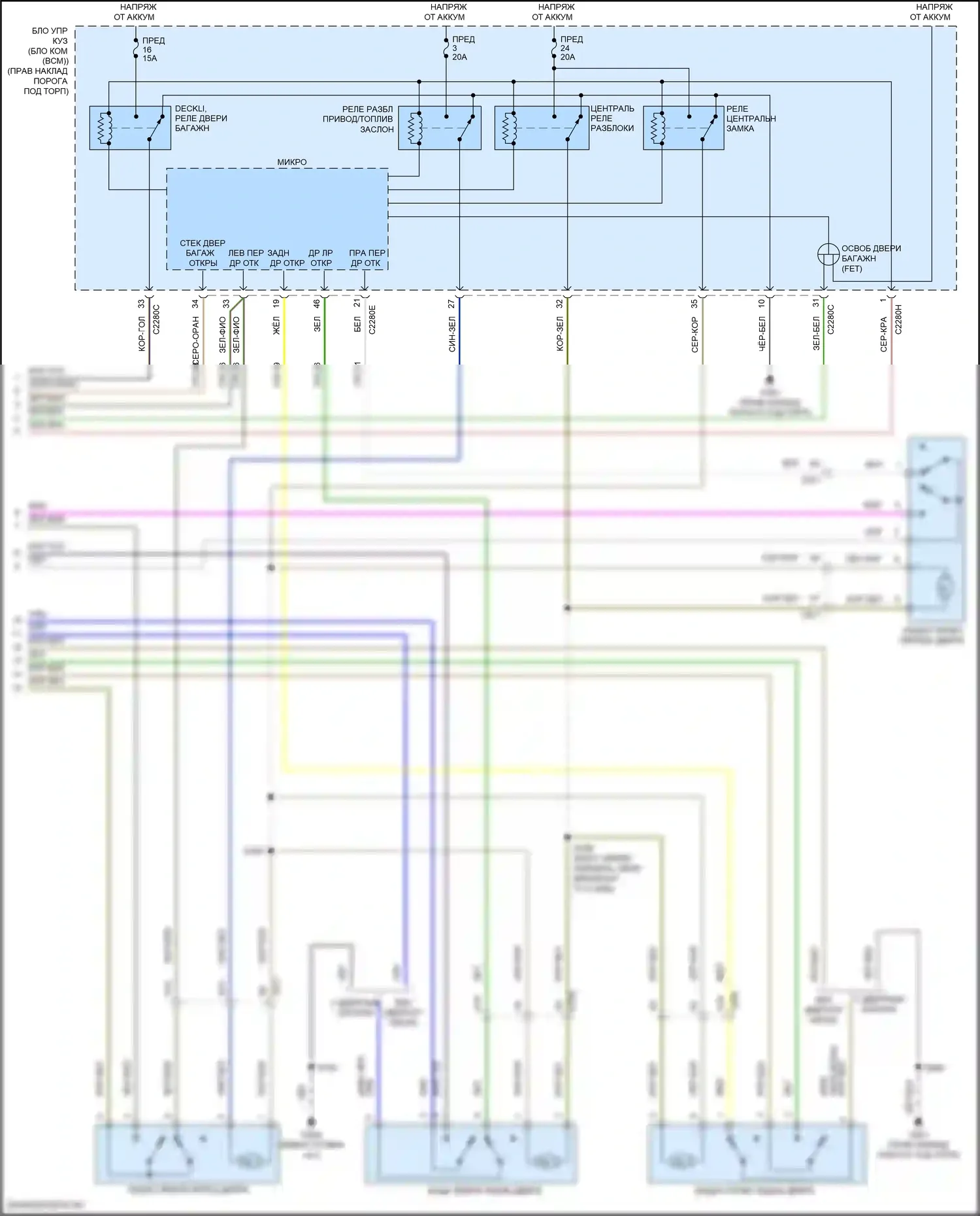 Navigator Lincoln IV (2017-2022): Электросхема защиты от взлома (6 из 6) 