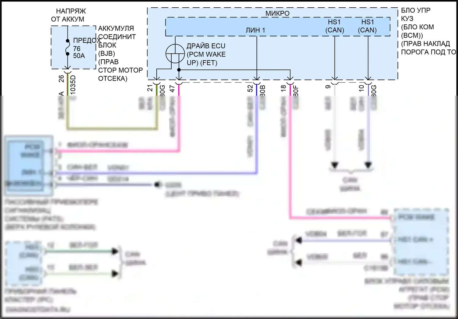 Navigator Lincoln IV (2017-2022): Пассивная сигнализации электросхема 
