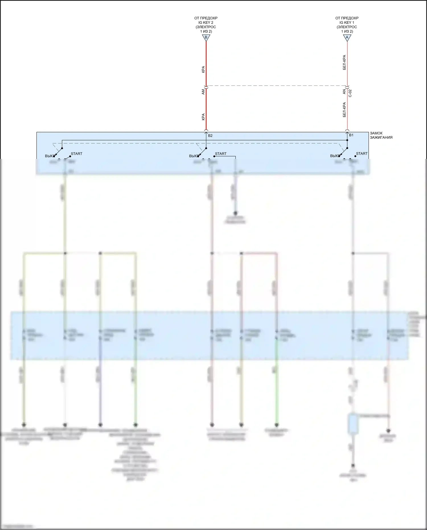 2 Mazda II рестайлинг (2010-2014): Электросхема блока предохранителей реле (2 из 2) 
