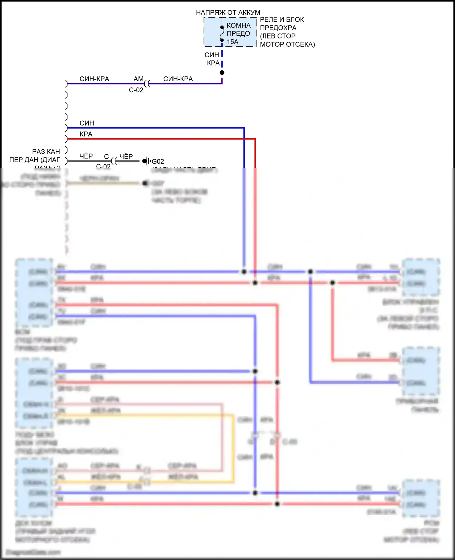 2 Mazda II рестайлинг (2010-2014): Can шина электросхема 