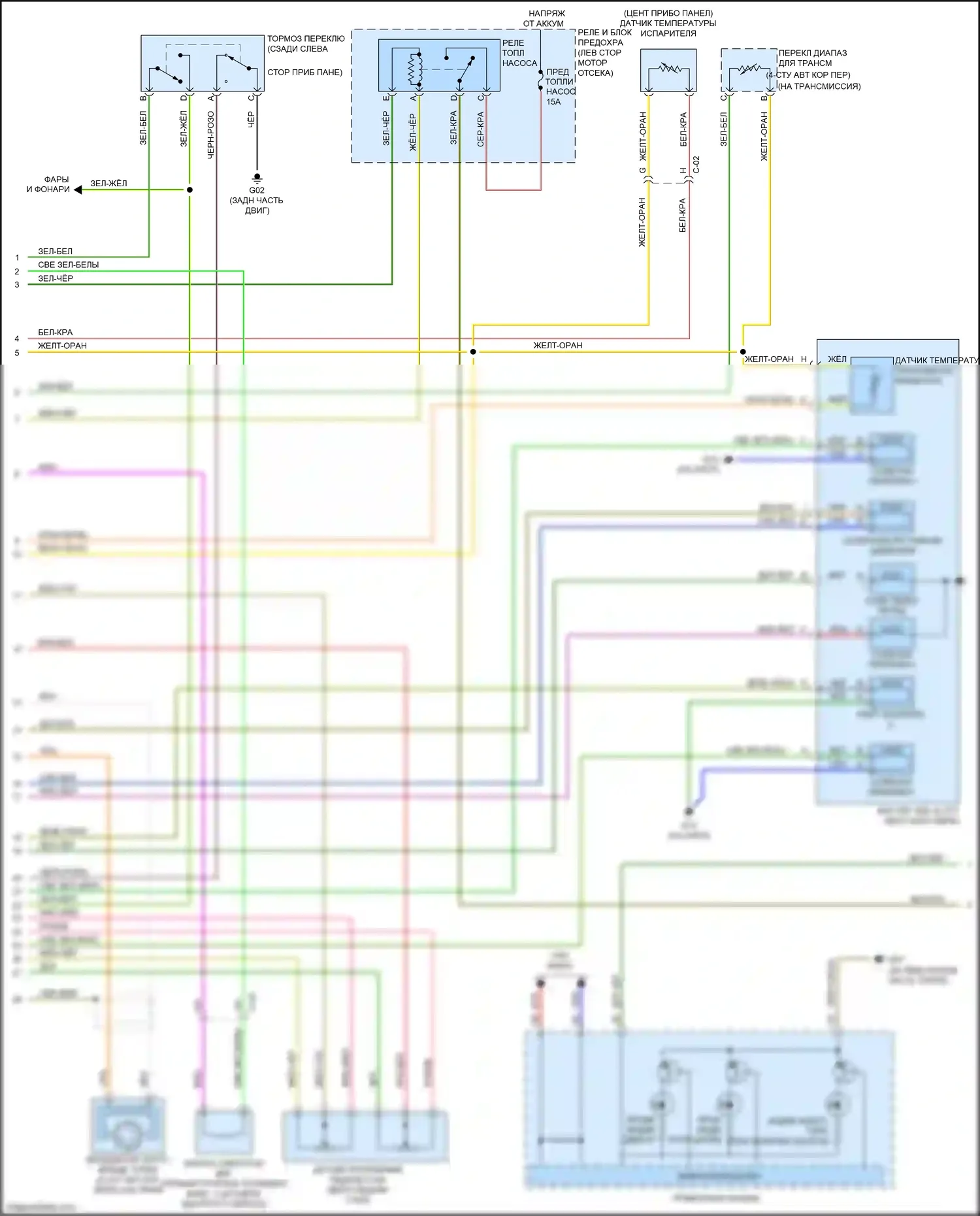 2 Mazda II рестайлинг (2010-2014): Электросхема двигателя 1.5л (2 из 4) 
