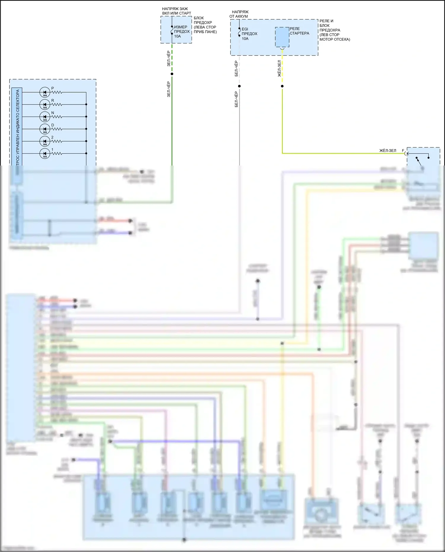 2 Mazda II рестайлинг (2010-2014): Электросхема коробки передач 