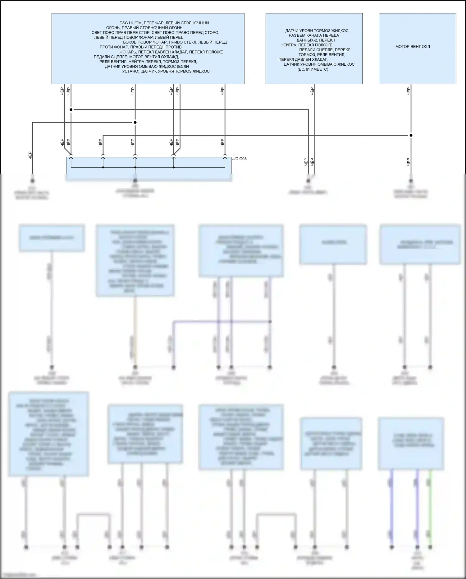 2 Mazda II рестайлинг (2010-2014): Электросхема точек подключения масс 
