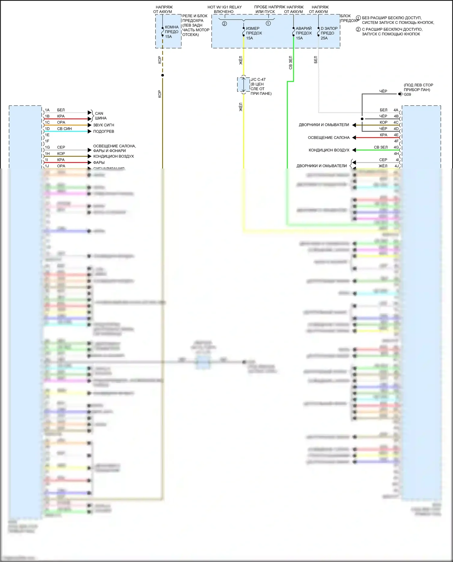 3 MPS Mazda II рестайлинг (2011-2013): Электросхема блоков управления кузовом 