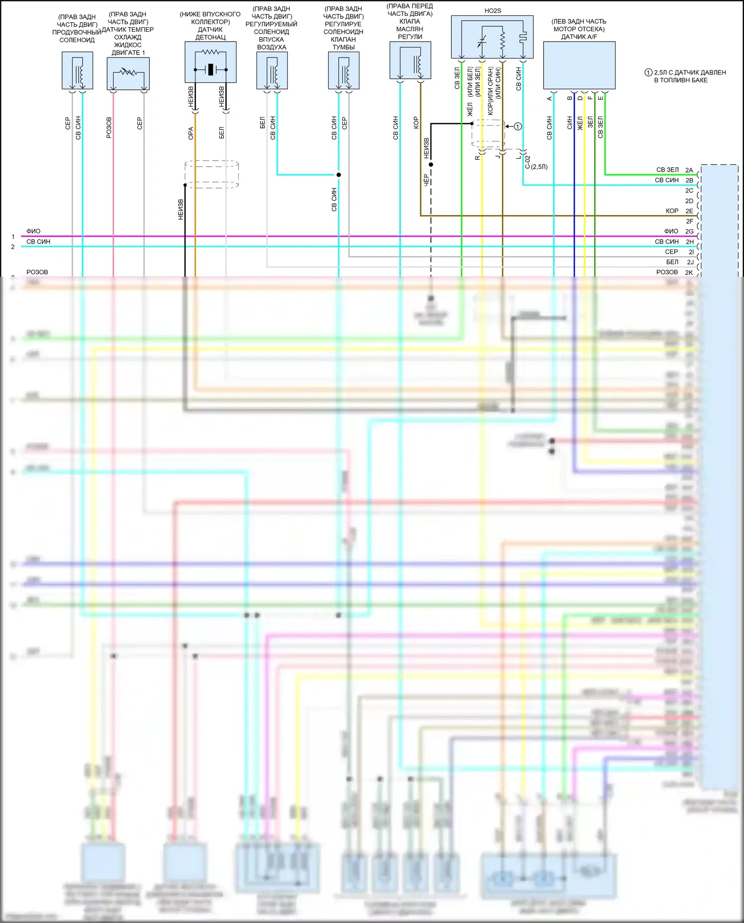3 MPS Mazda II рестайлинг (2011-2013): Электросхема двигателя 2.5l (4 из 4) 