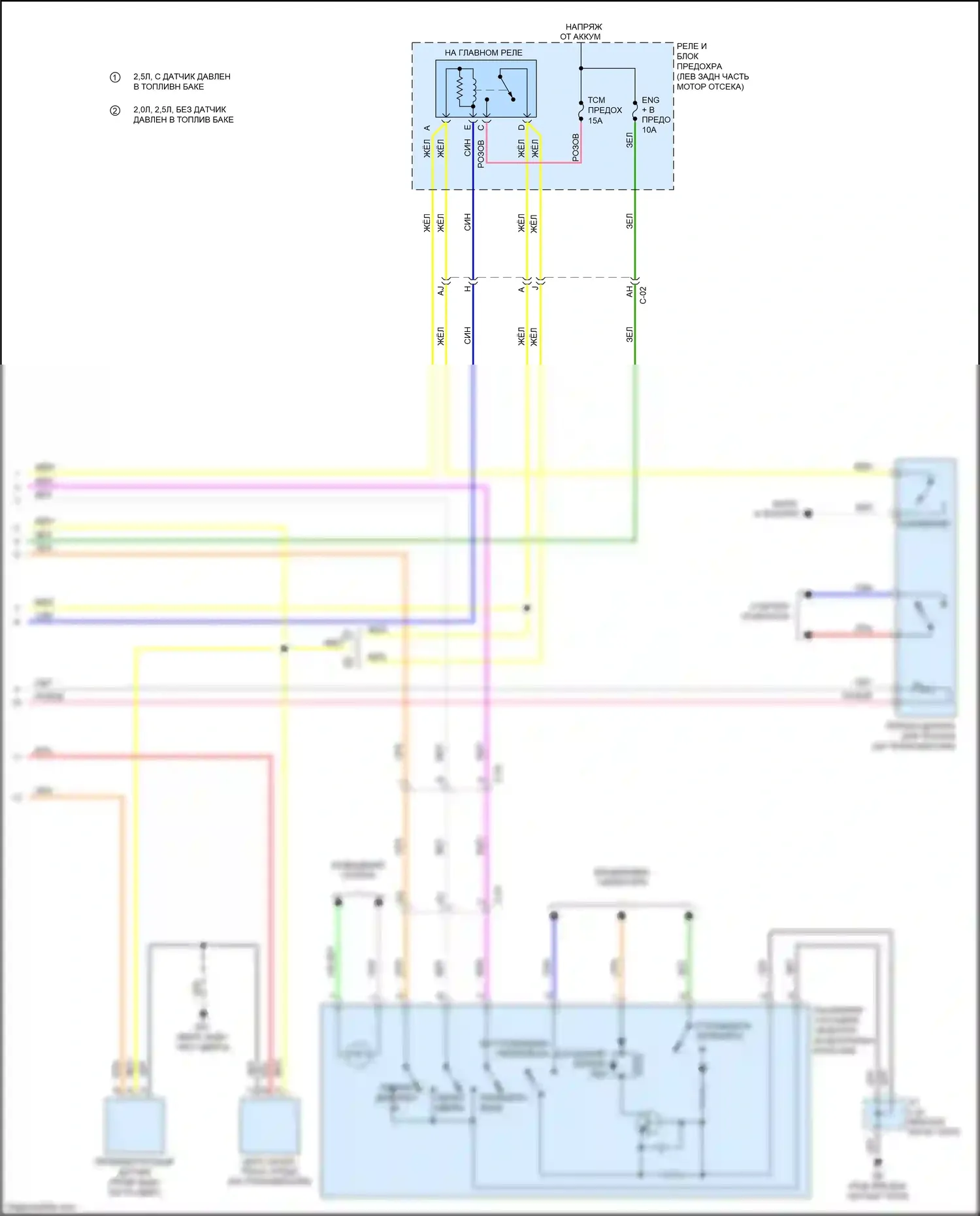 3 MPS Mazda II рестайлинг (2011-2013): Электросхема коробки передач, 5-ступенчатая (2 из 2) 