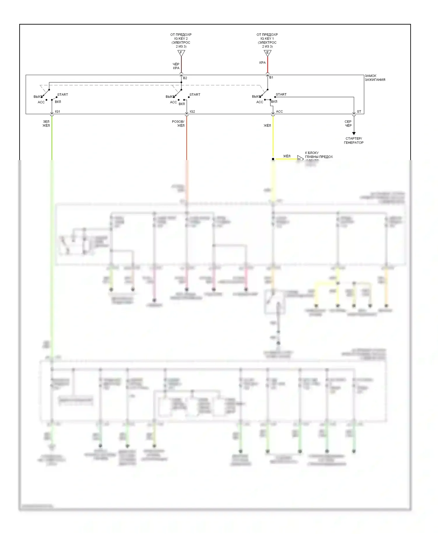 3 Mazda BK рестайлинг (2006-2009): Электросхема блока предохранителей реле (3 из 3) 
