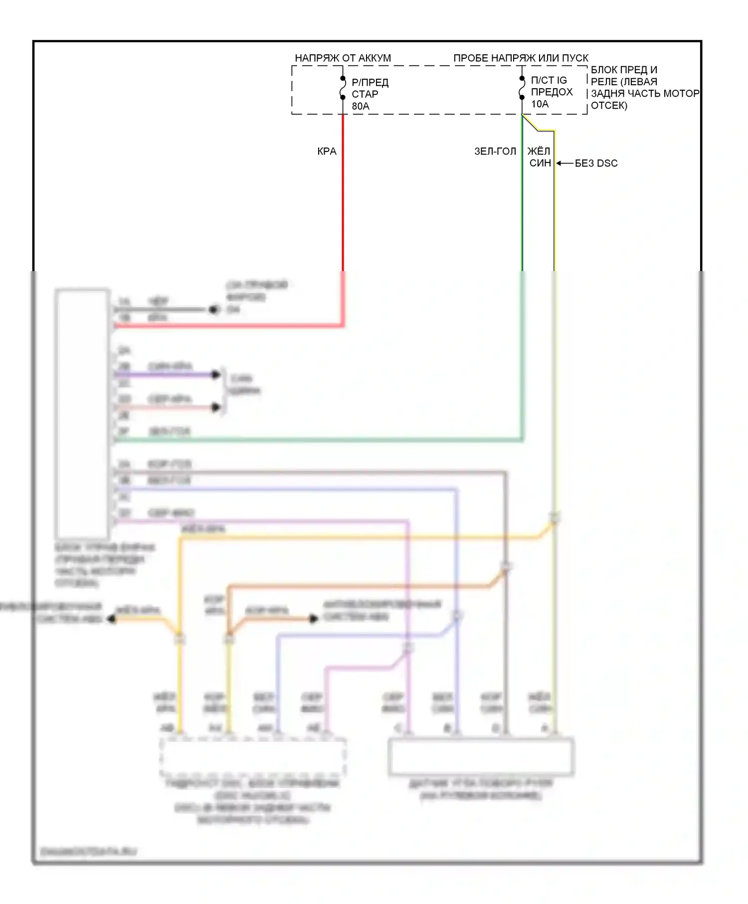3 Mazda BK рестайлинг (2006-2009): Электросхема электроусилителя руля 