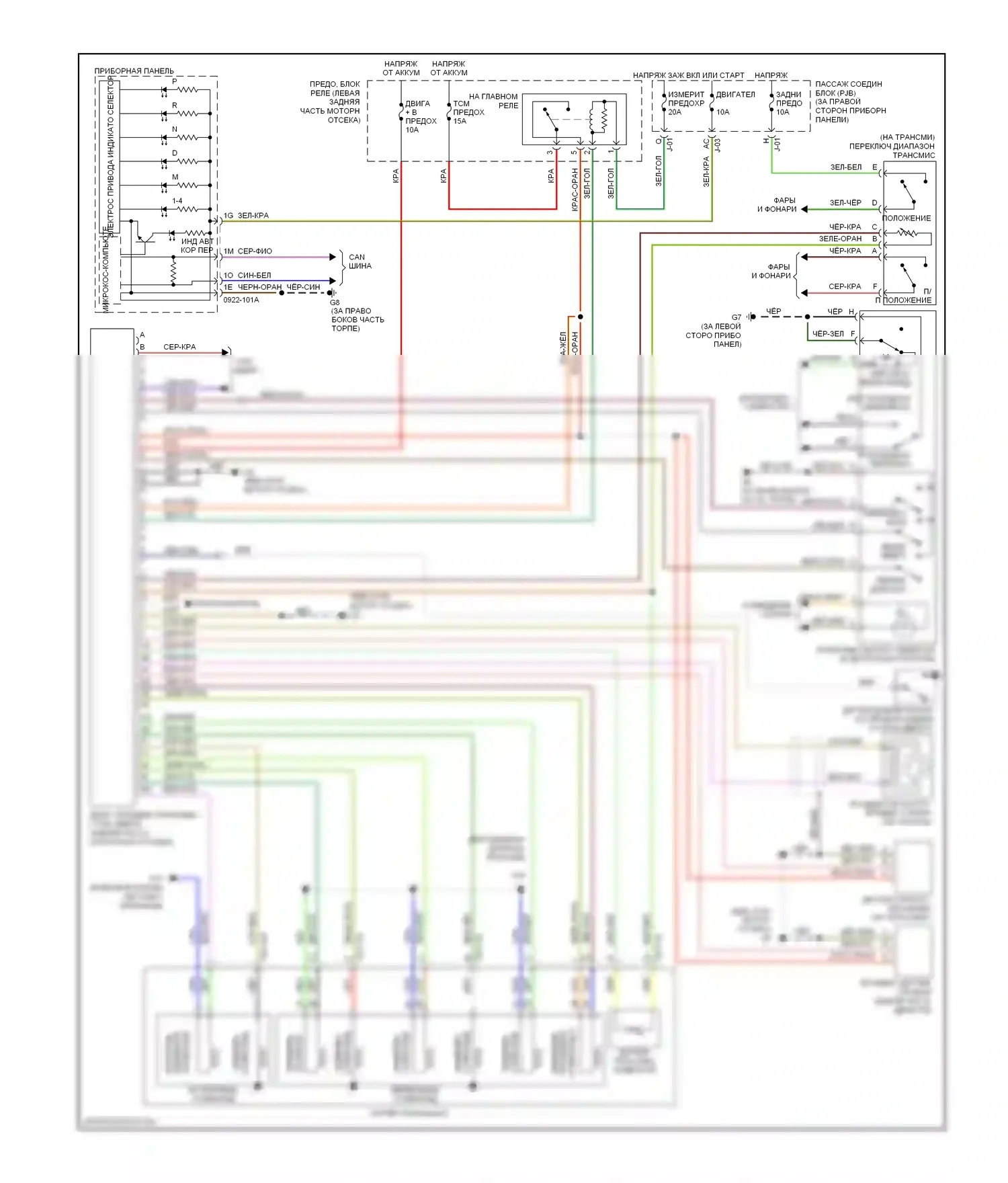 3 Mazda BK рестайлинг (2006-2009): Электросхема автоматической коробки передач, 5-ступенчатая автоматическая коробка передач 