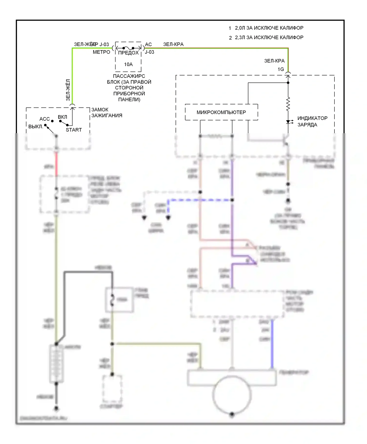 3 Mazda BK рестайлинг (2006-2009): Электросхема генератора 