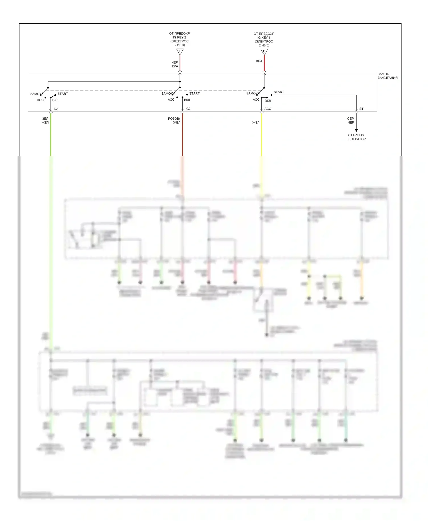 3 Mazda BK (2003-2006): Электросхема блока предохранителей реле (3 из 3) 