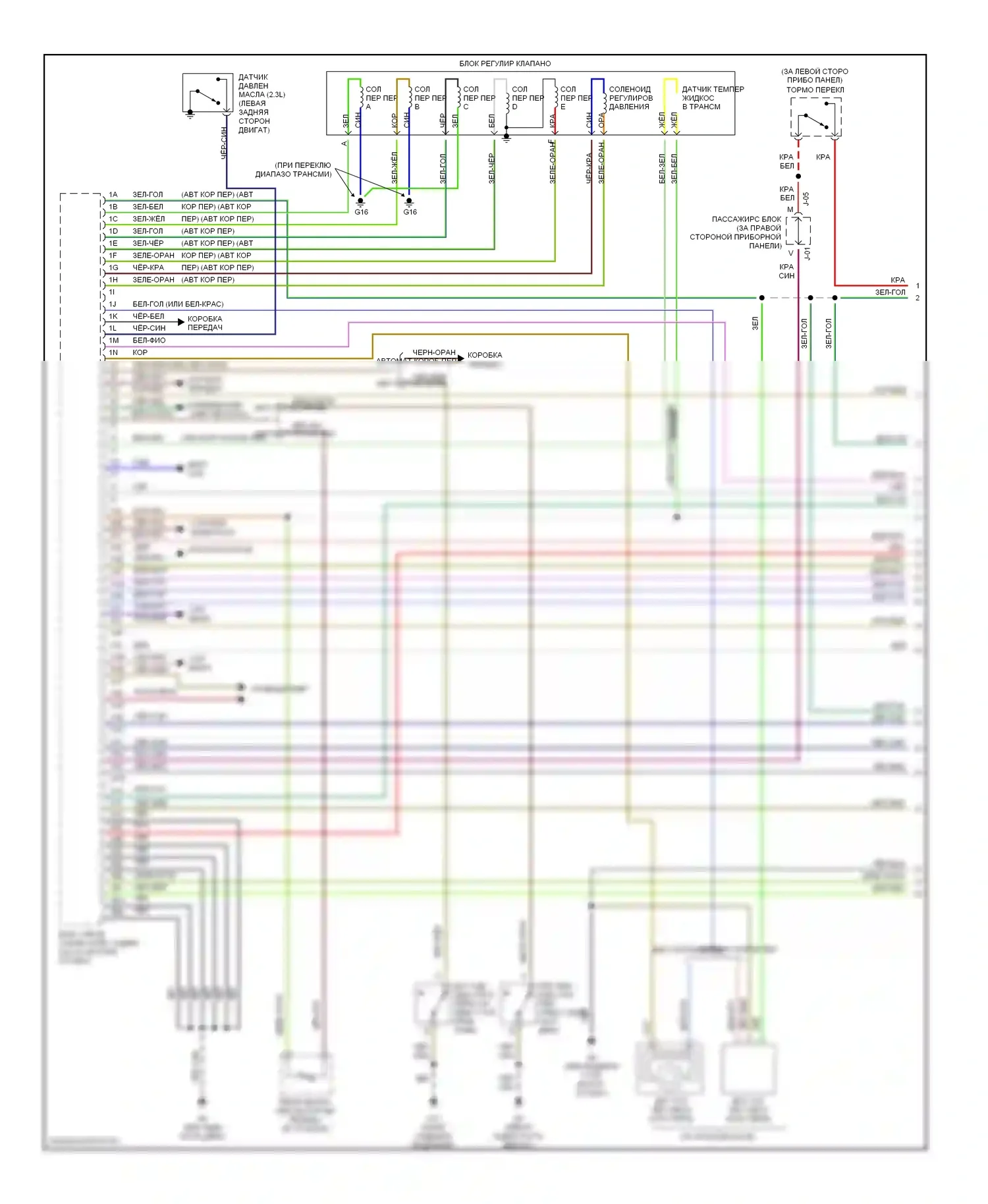 3 Mazda BK (2003-2006): Электросхема двигателя 2.0l, кроме калифорнии (1 из 4) 