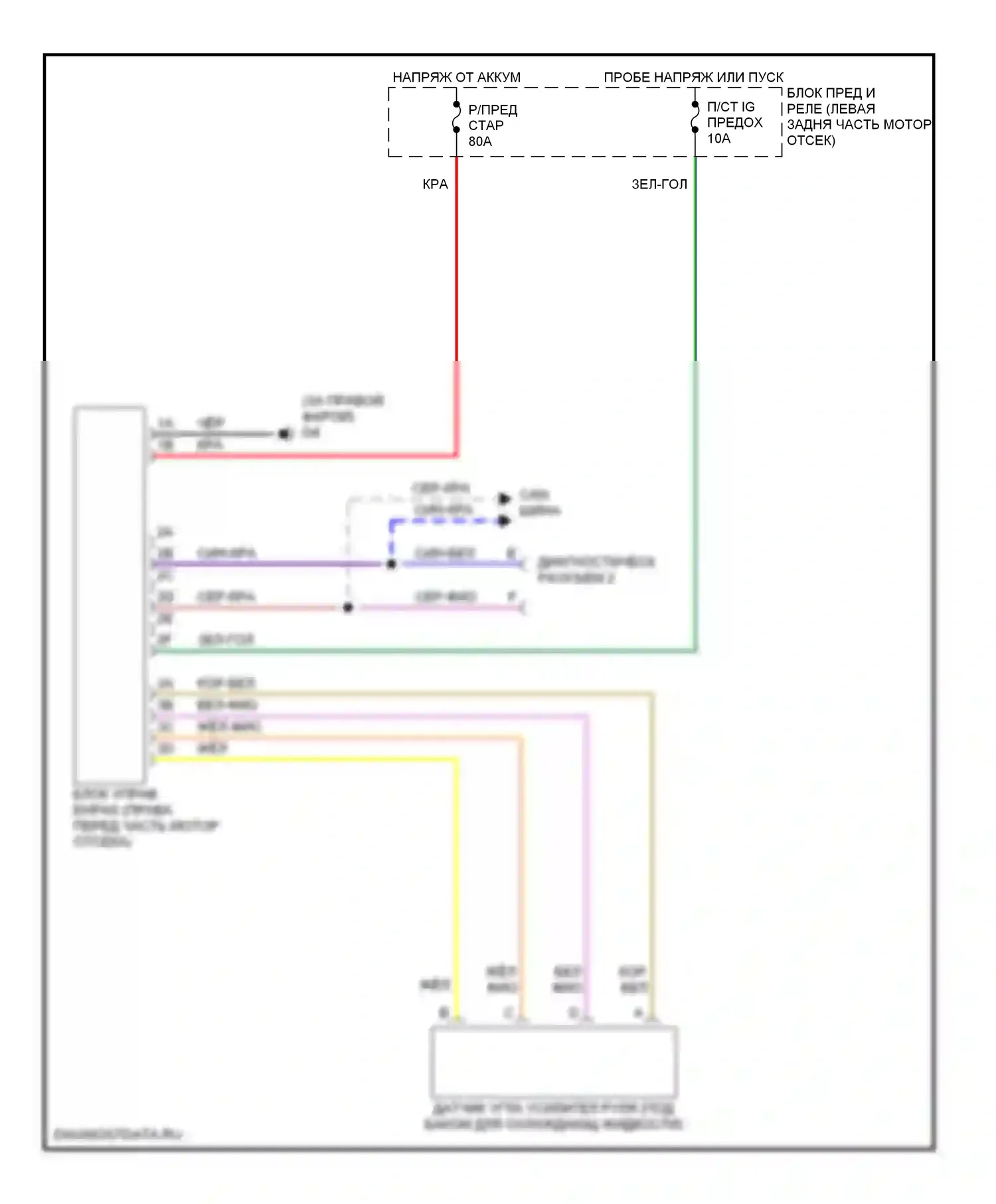 3 Mazda BK (2003-2006): Электросхема электроусилителя руля 