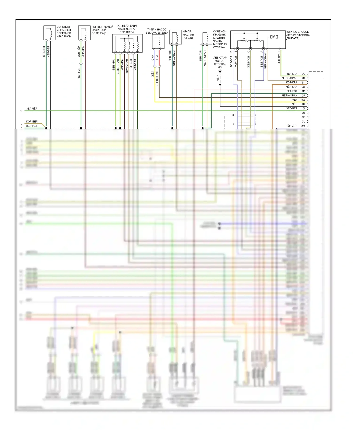 3 Mazda BL (2008-2011): Электросхема двигателя 2.3л турбо (4 из 4) 