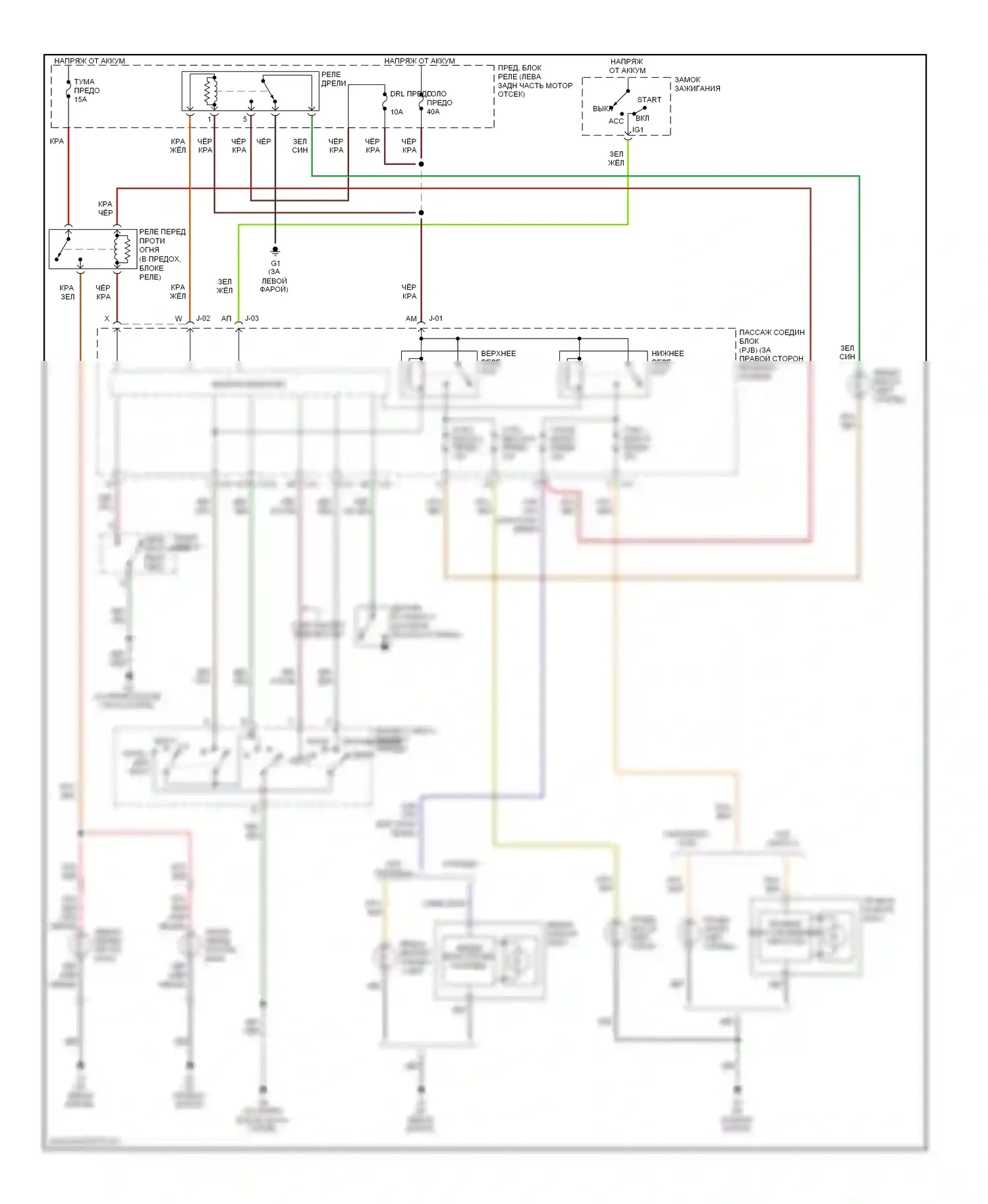 3 Mazda BL (2008-2011): Электросхема фар, с дрелью 