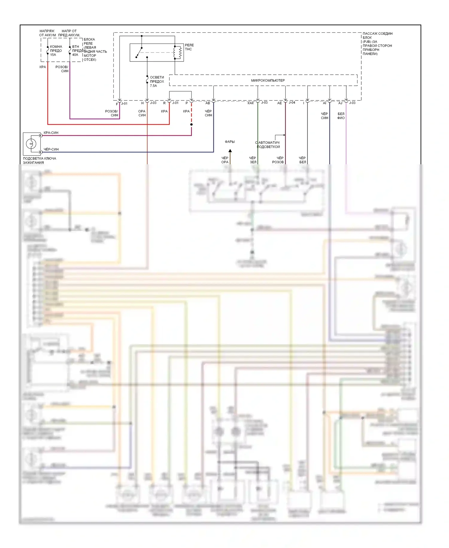 3 Mazda BL (2008-2011): Электросхема подсветки приборной панели 