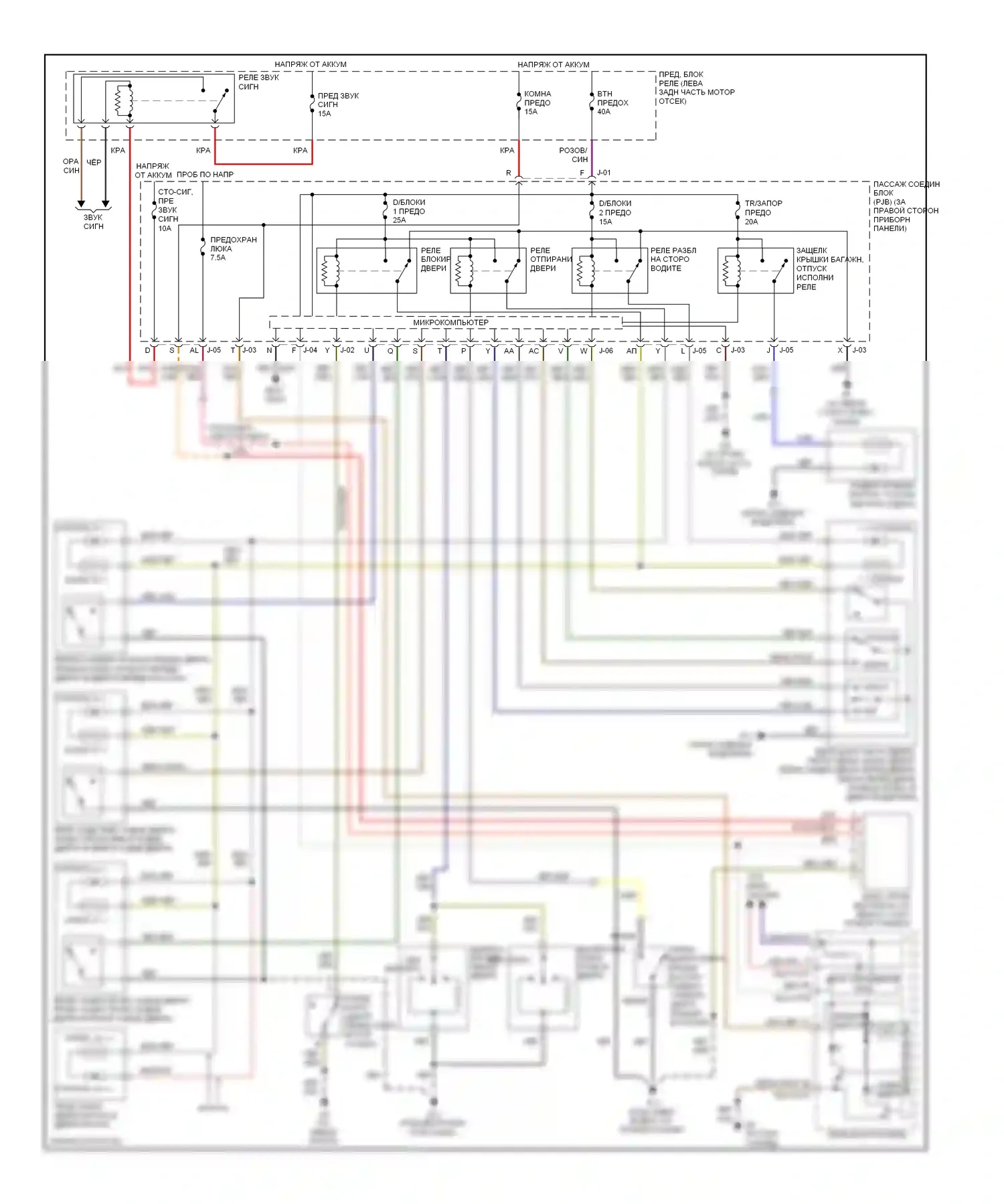 3 Mazda BL (2008-2011): Электросхема центрального замка 