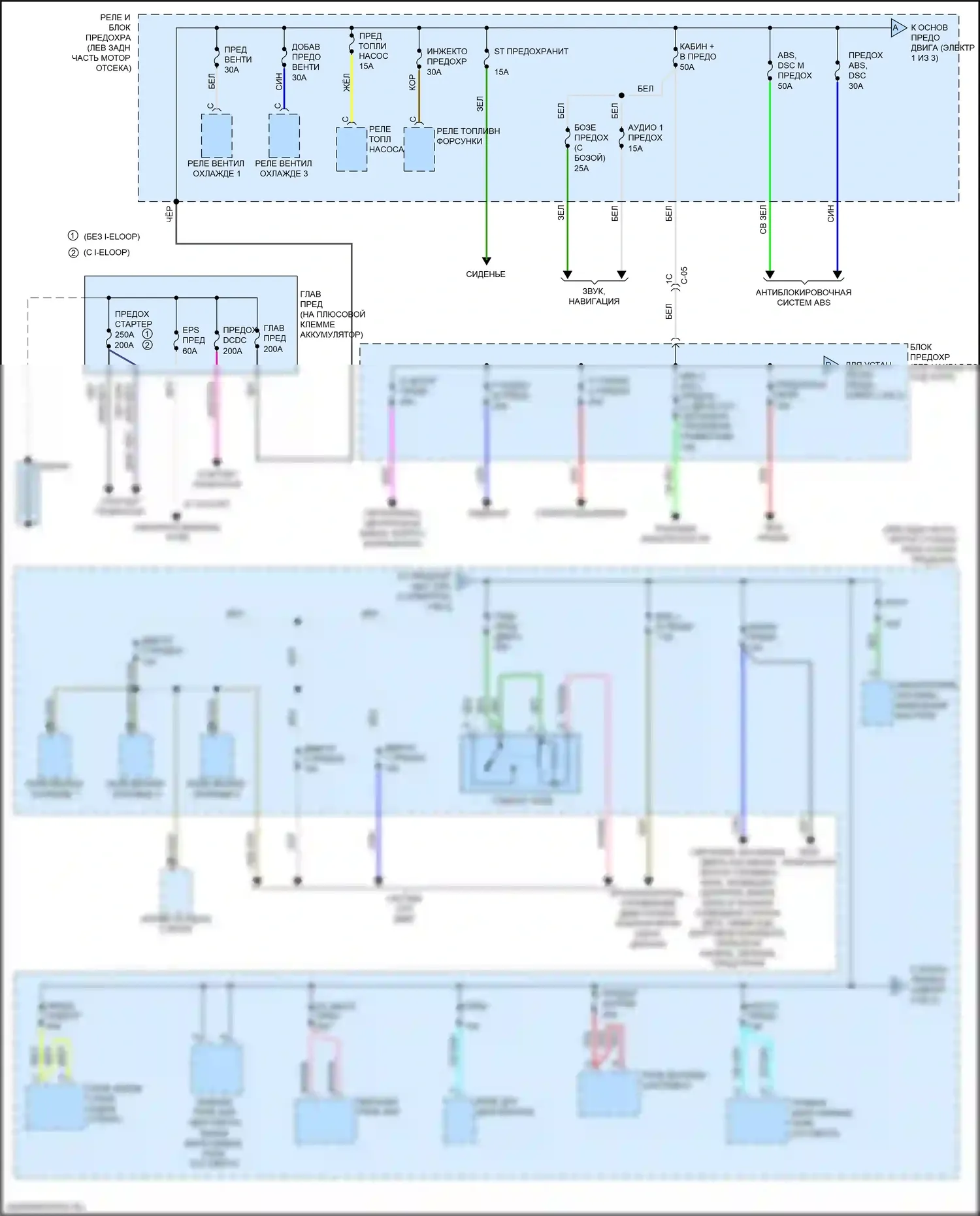 3 Mazda BM рестайлинг (2016-2019): Электросхема блока предохранителей реле (1 из 3) 