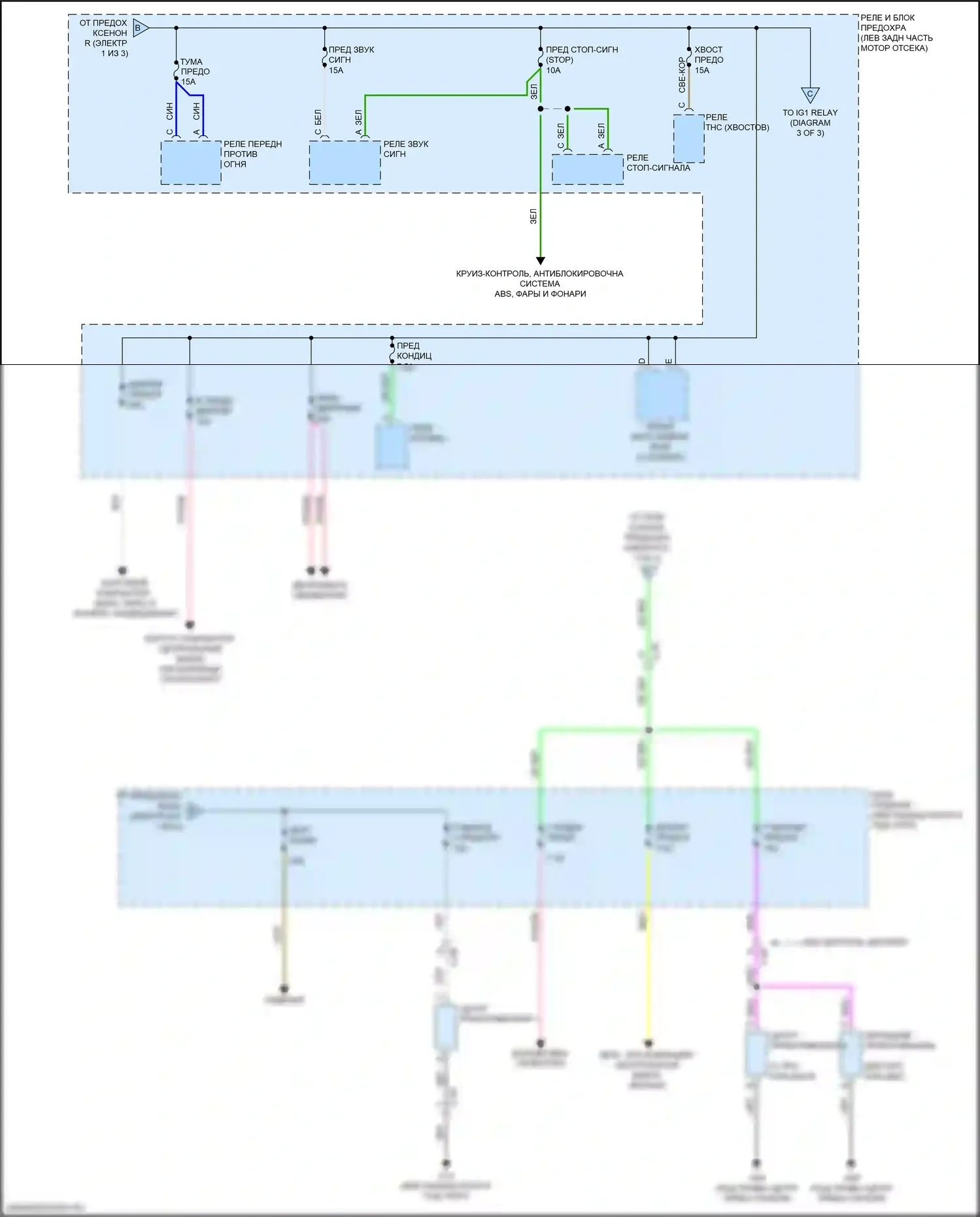 3 Mazda BM рестайлинг (2016-2019): Электросхема блока предохранителей реле (2 из 3) 