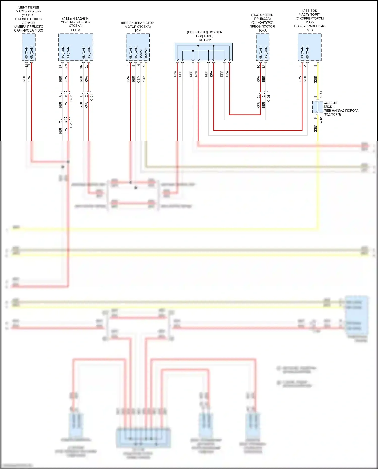 3 Mazda BM рестайлинг (2016-2019): Can шина электросхема (2 из 3) 