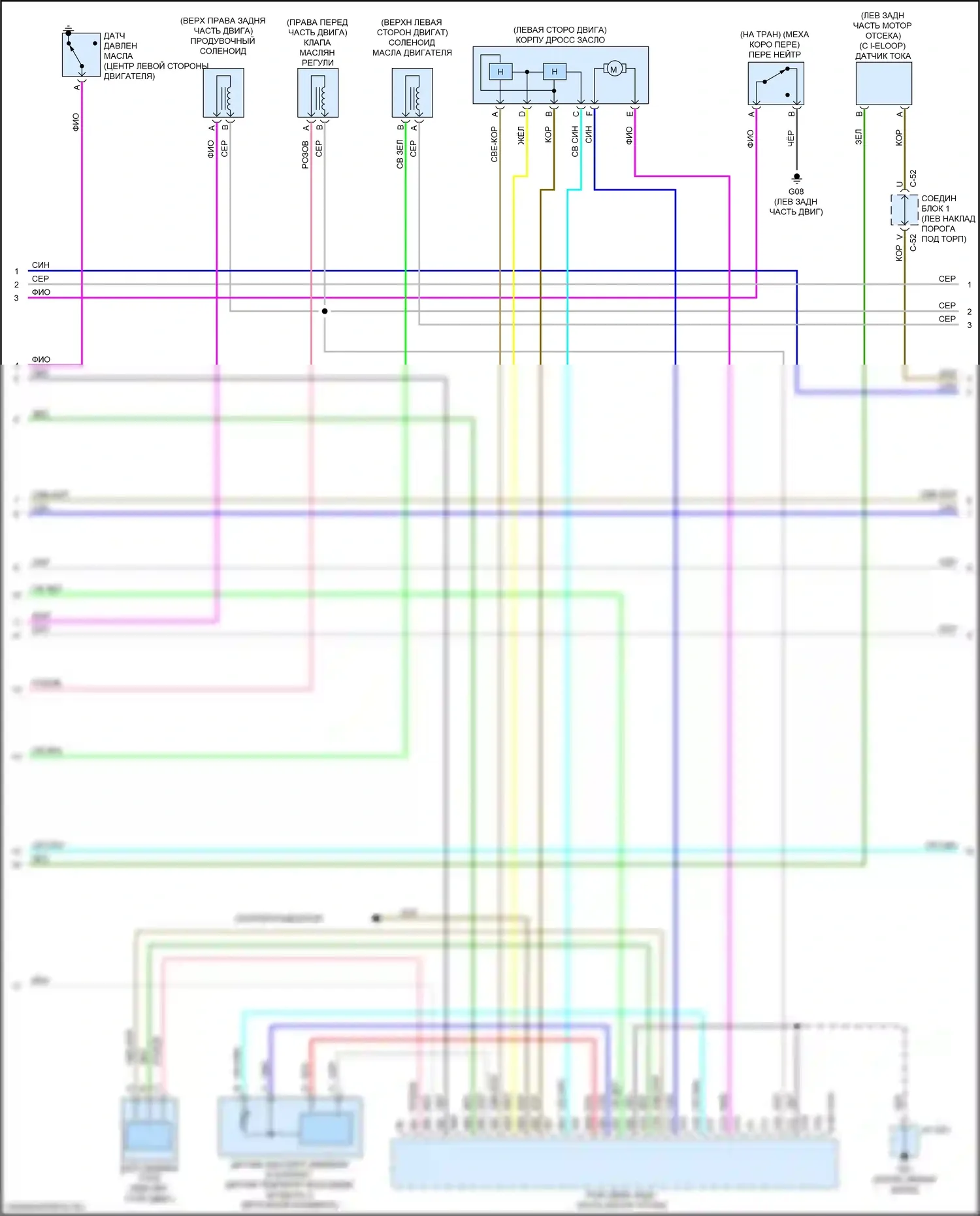 3 Mazda BM рестайлинг (2016-2019): Электросхема двигателя 2.5l skyactiv (2 из 5) 