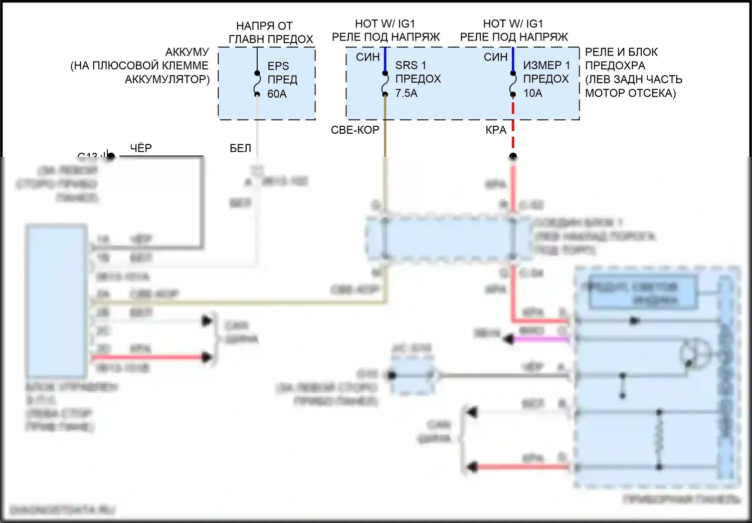3 Mazda BM рестайлинг (2016-2019): Электросхема электроусилителя руля 