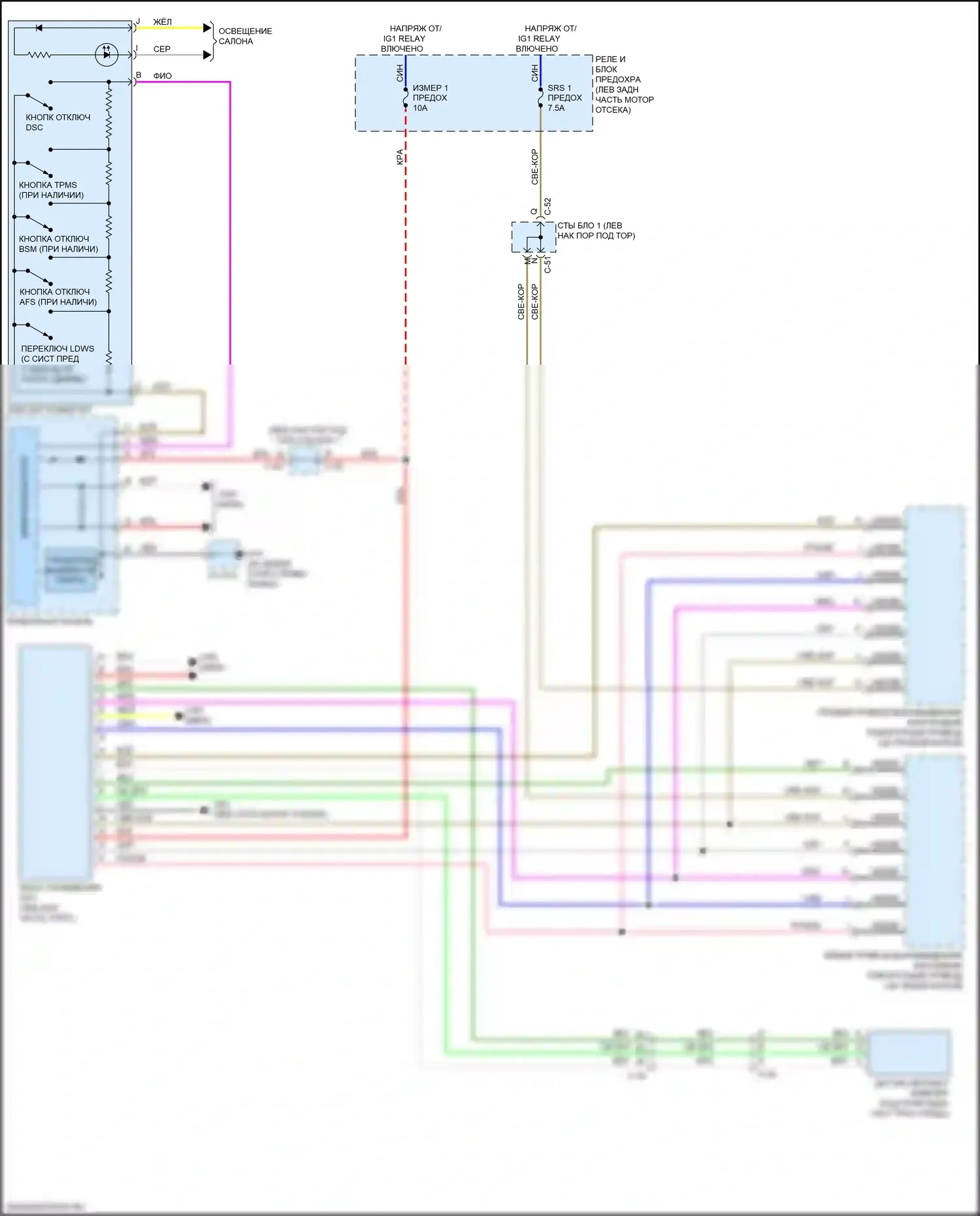 3 Mazda BM рестайлинг (2016-2019): Электросхема корректора фар 