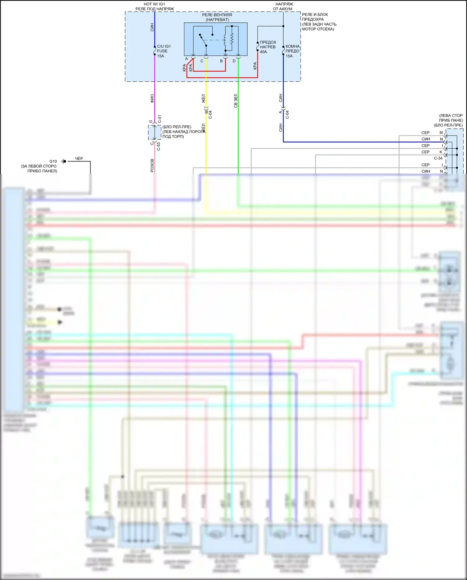 3 Mazda BM рестайлинг (2016-2019): Электросхема климат контроля, двойное управление (1 из 2) 