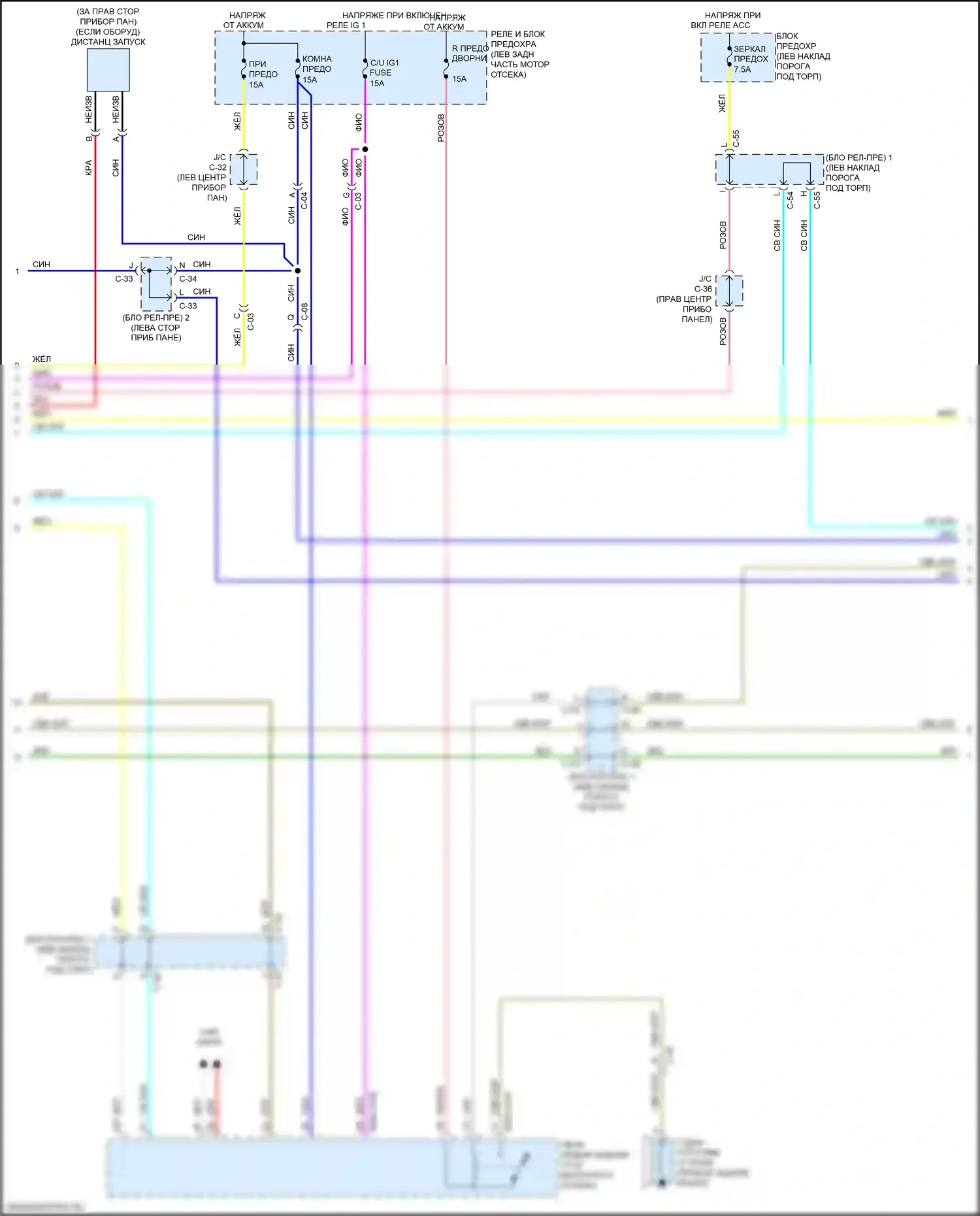 3 Mazda BM рестайлинг (2016-2019): Сигнализации электросхема (2 из 5) 