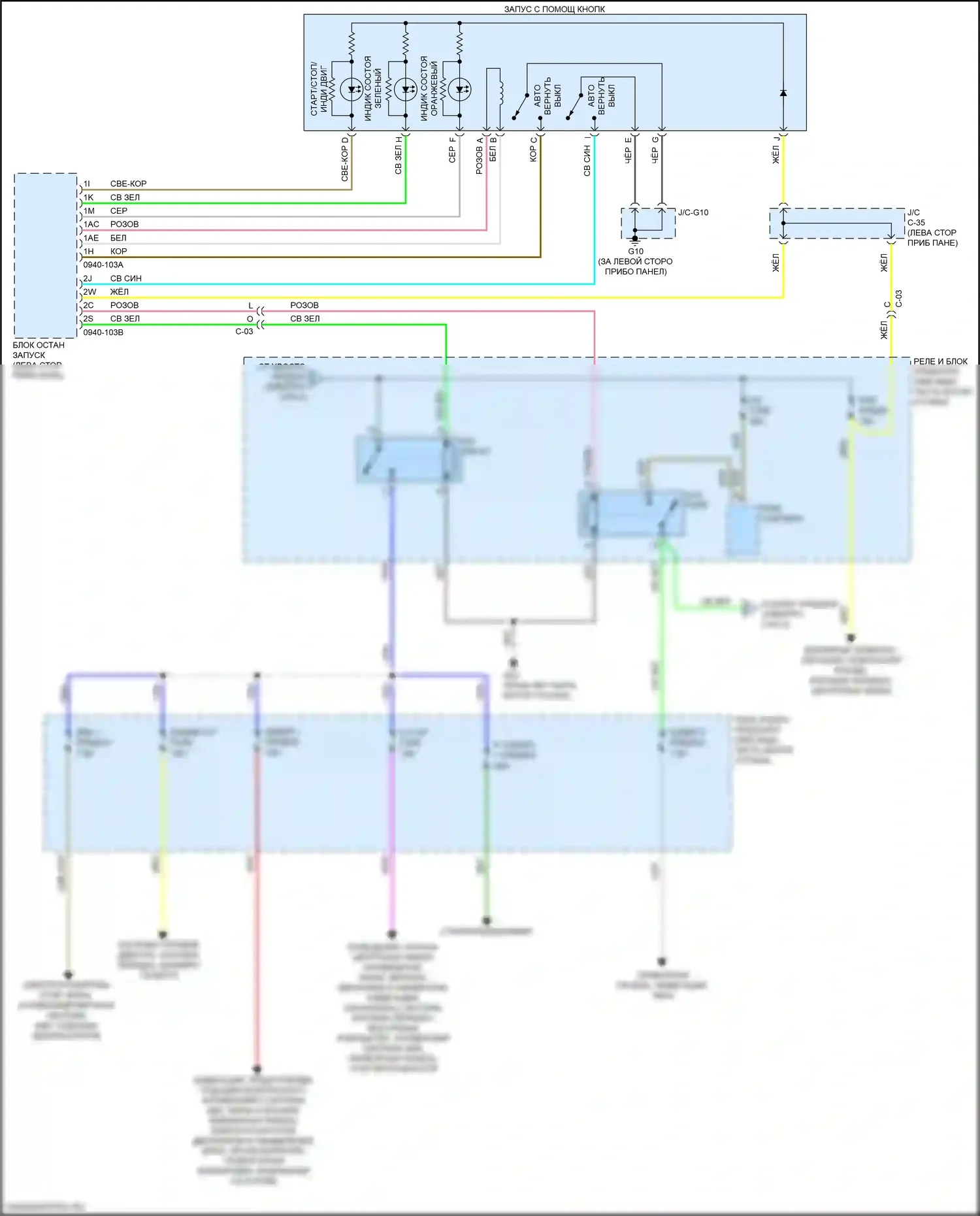 3 Mazda BM (2013-2016): Электросхема блока предохранителей реле (3 из 3) 
