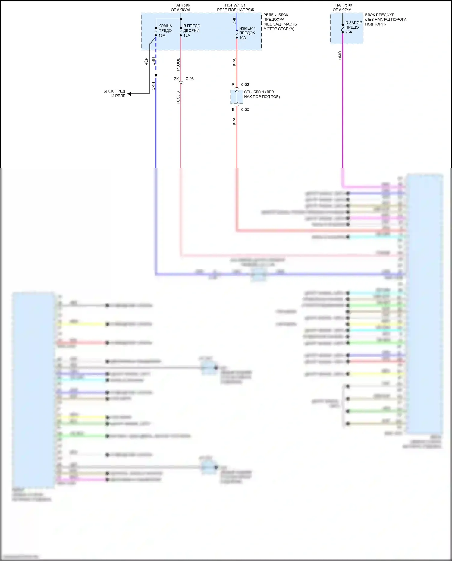 3 Mazda BM (2013-2016): Электросхема блока управления задней части кузова 