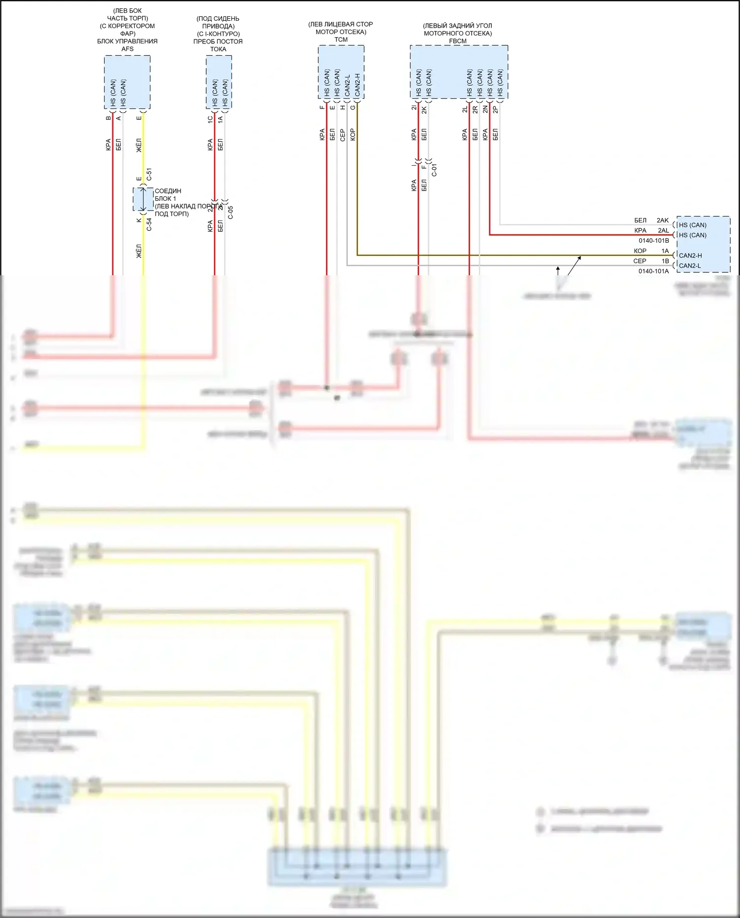 3 Mazda BM (2013-2016): Can шина электросхема (3 из 3) 